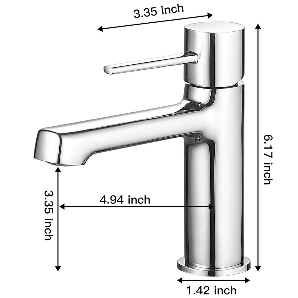 BWE Single Handle Single Hole Modern Bathroom Faucet Bathroom Drip-Free Vanity Sink Faucet