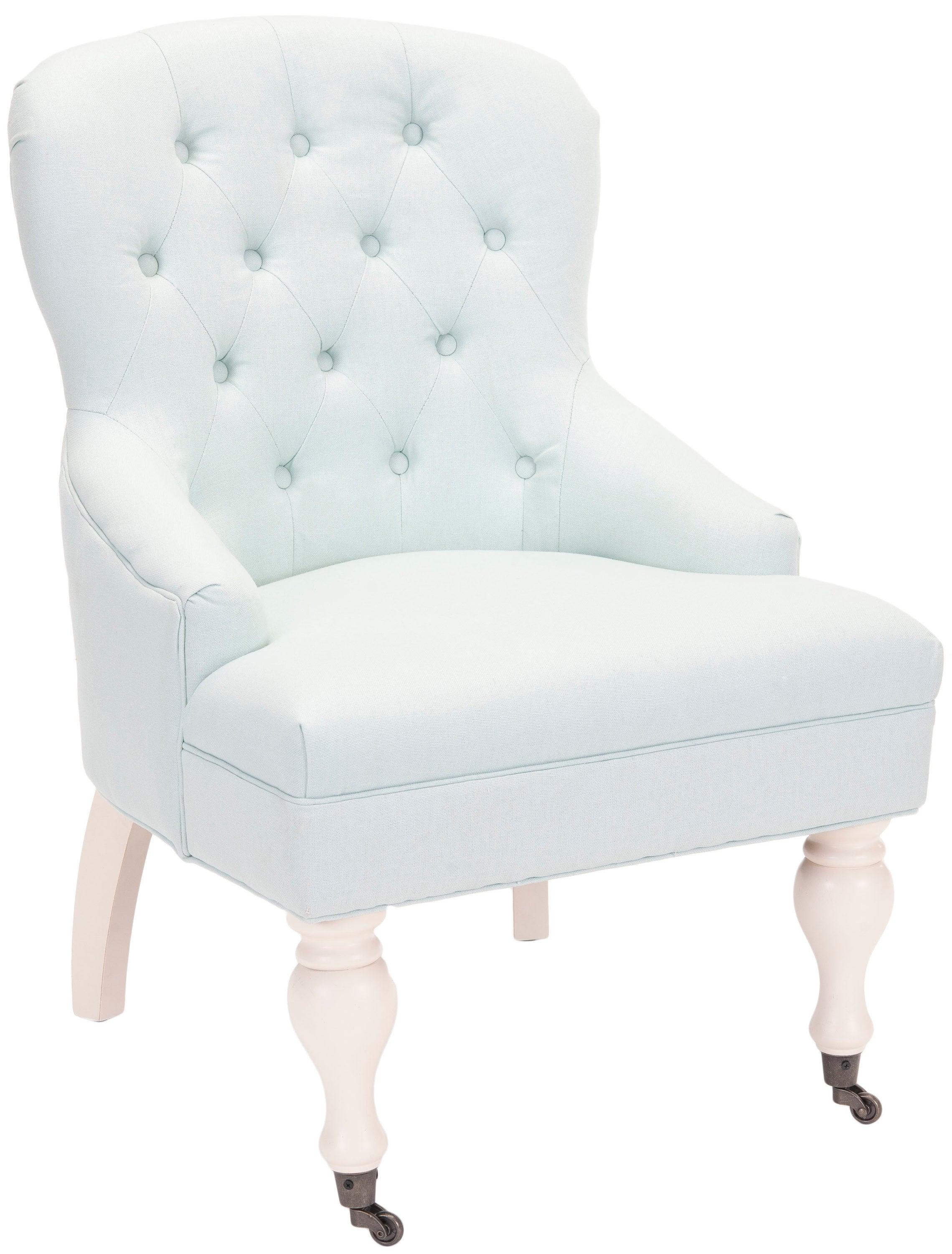 Falcon Tufted Arm Chair - Robins Egg Blue - Safavieh
