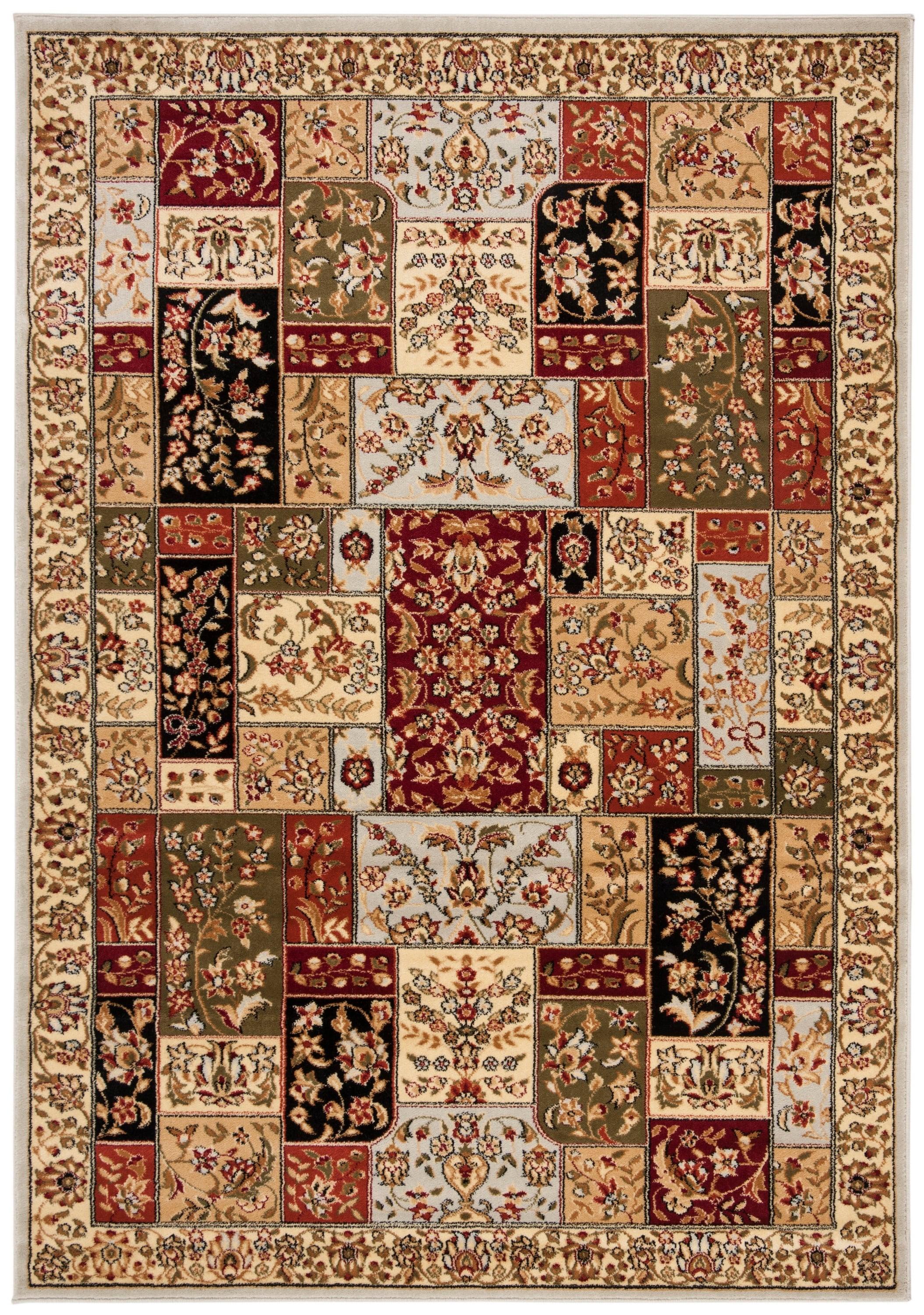 Lyndhurst LNH318 Power Loomed Area Rug Grey / Multi 4' X 6' - Safavieh.