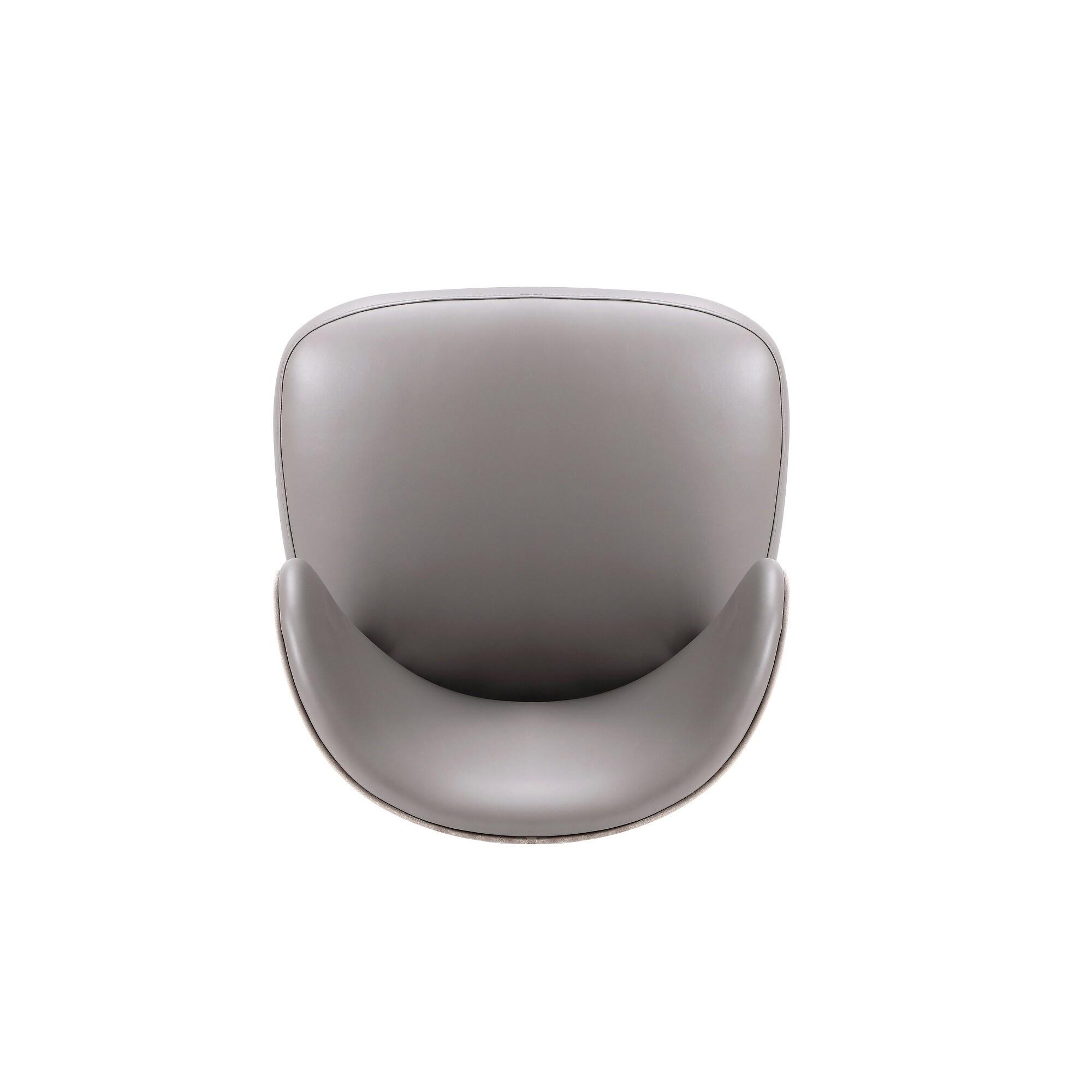 Modern Strine Dining Chair Upholstered in Velvet and Leatherette with Solid Wood Legs in Dark Taupe - Set of 2