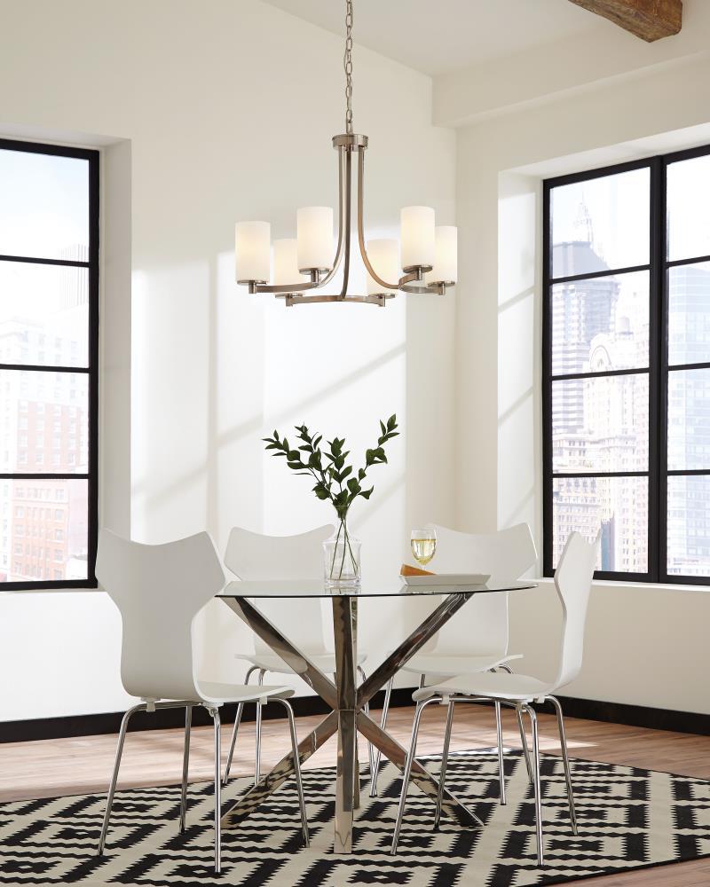 Hettinger 6-Light Brushed Nickel Modern Transitional Hanging Chandelier
