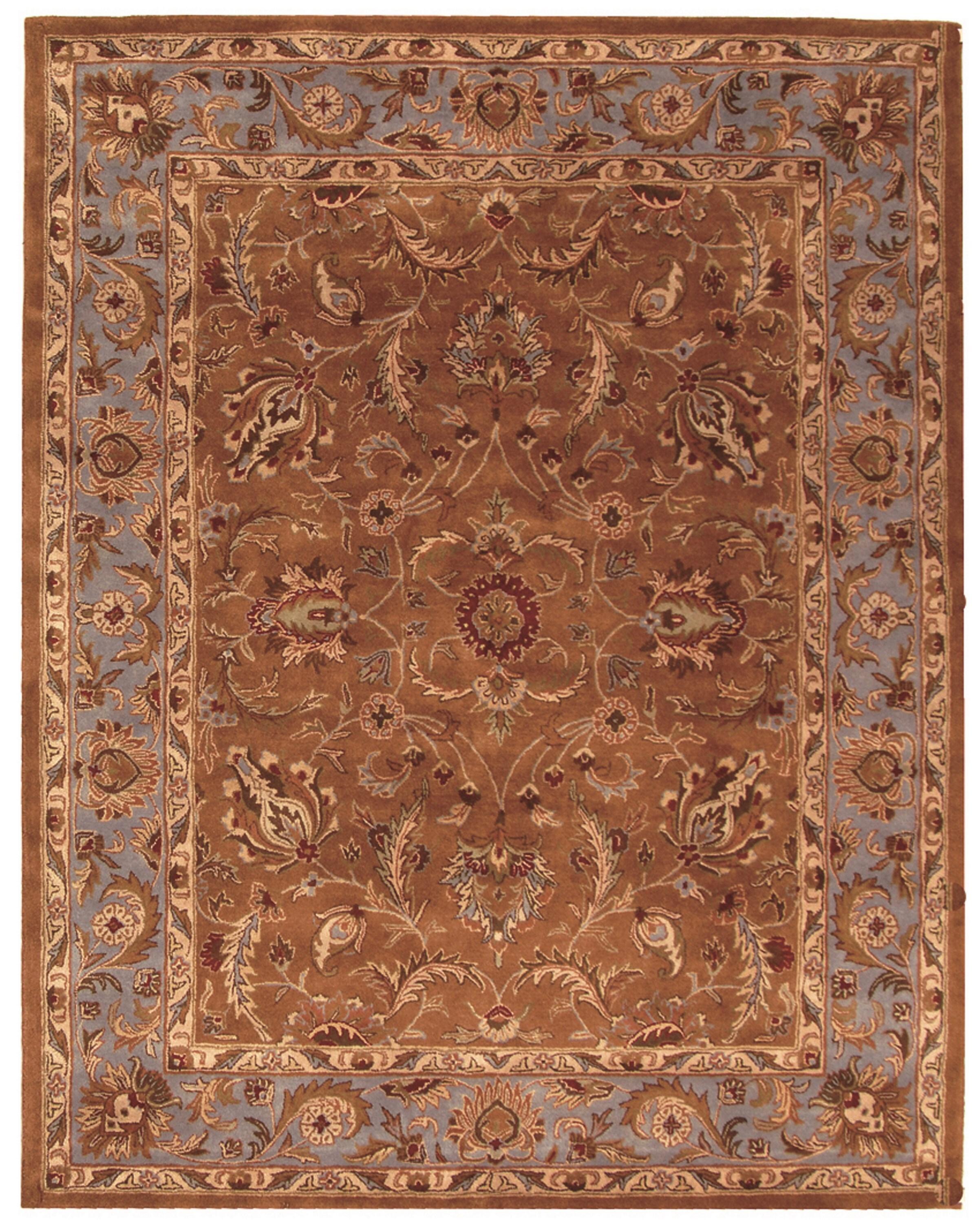 SAFAVIEH Heritage Steward Traditional Wool Area Rug, Brown/Blue, 9' x 12'