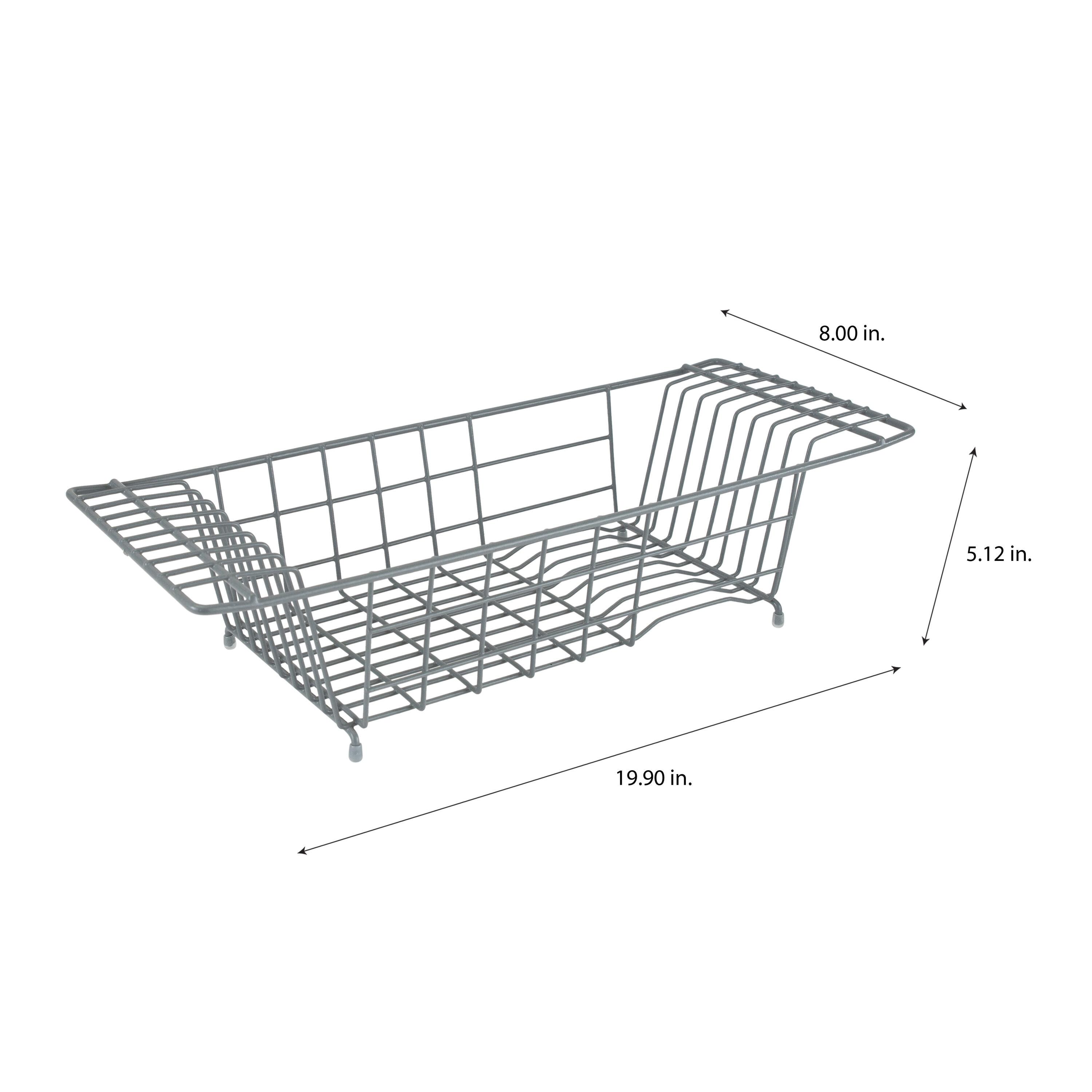 Kitchen Details Over the Sink Dish Rack, 19.92" x 7.99" x 5.12", Grey