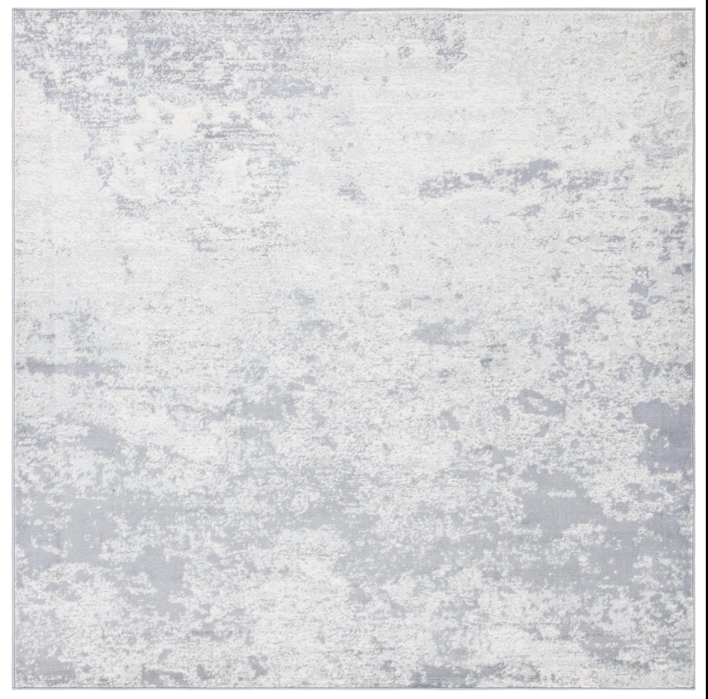 Brentwood BNT822 Power Loomed Area Rug - Grey/Ivory - 9'x9' - Safavieh.