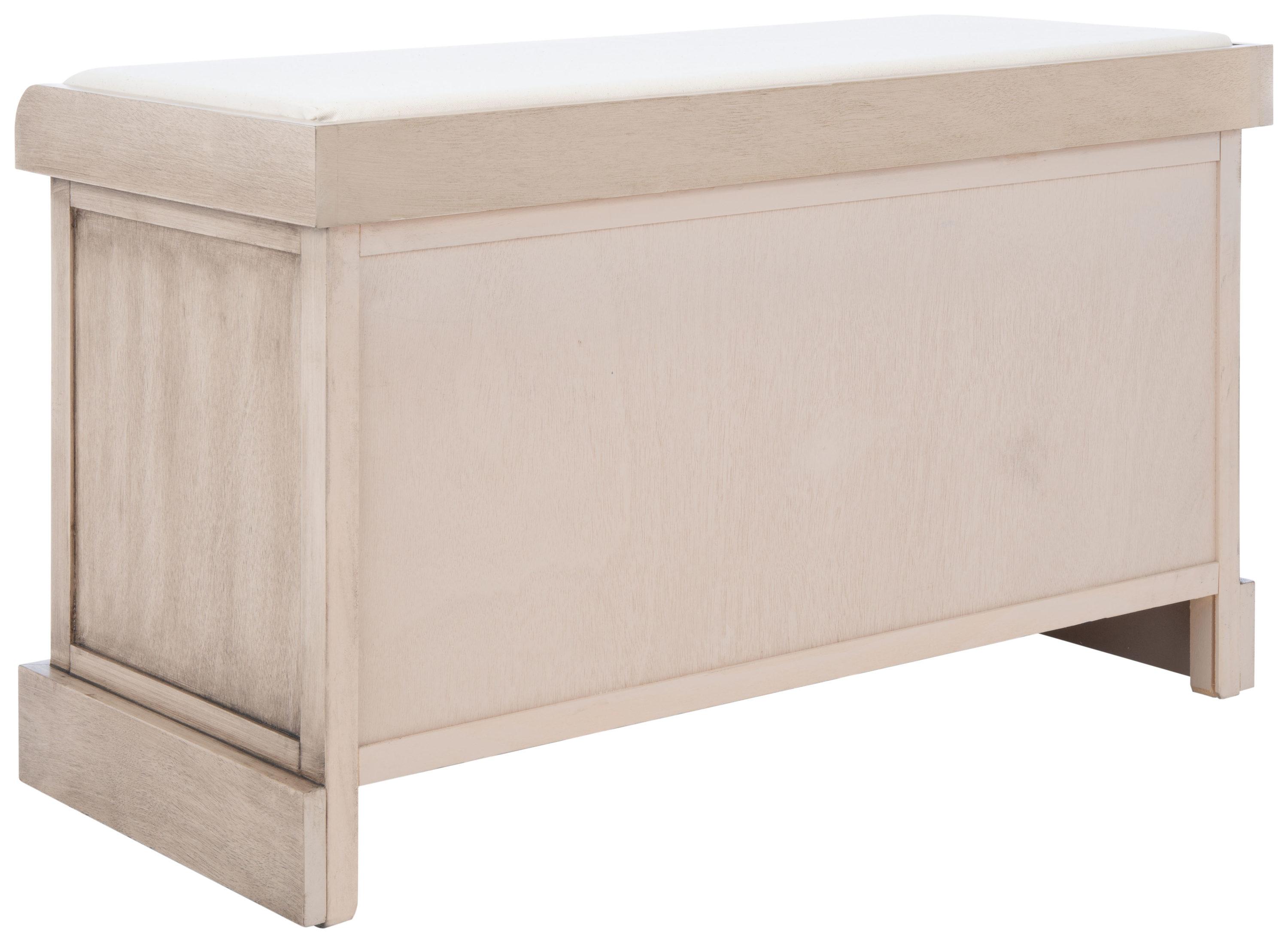 SAFAVIEH Landers 2 Drawer Storage Bench with Cushion, Sand