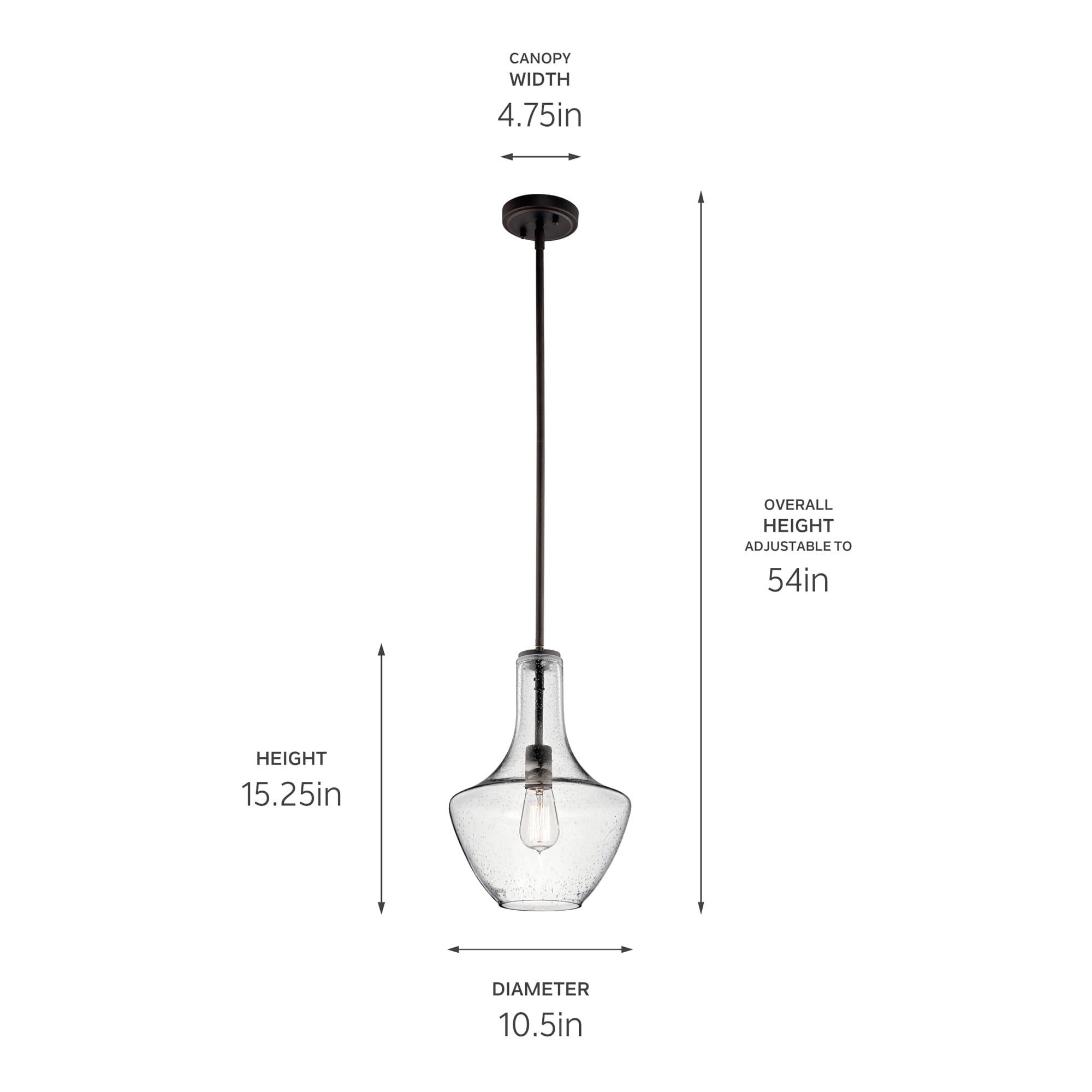 Kichler Lighting Everly 1 - Light Pendant in  Olde Bronze