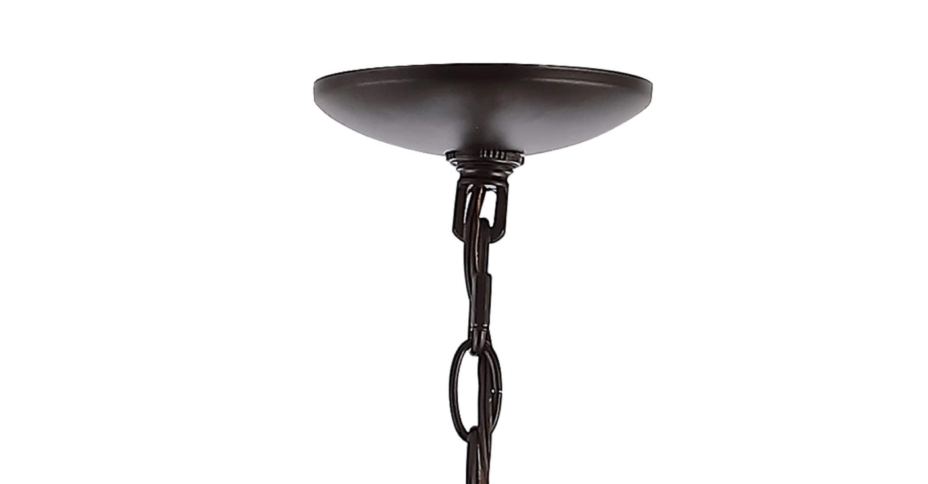 Gatsby 23" 4-Light Adjustable Iron Rustic Glam LED Pendant, Oil Rubbed Bronze