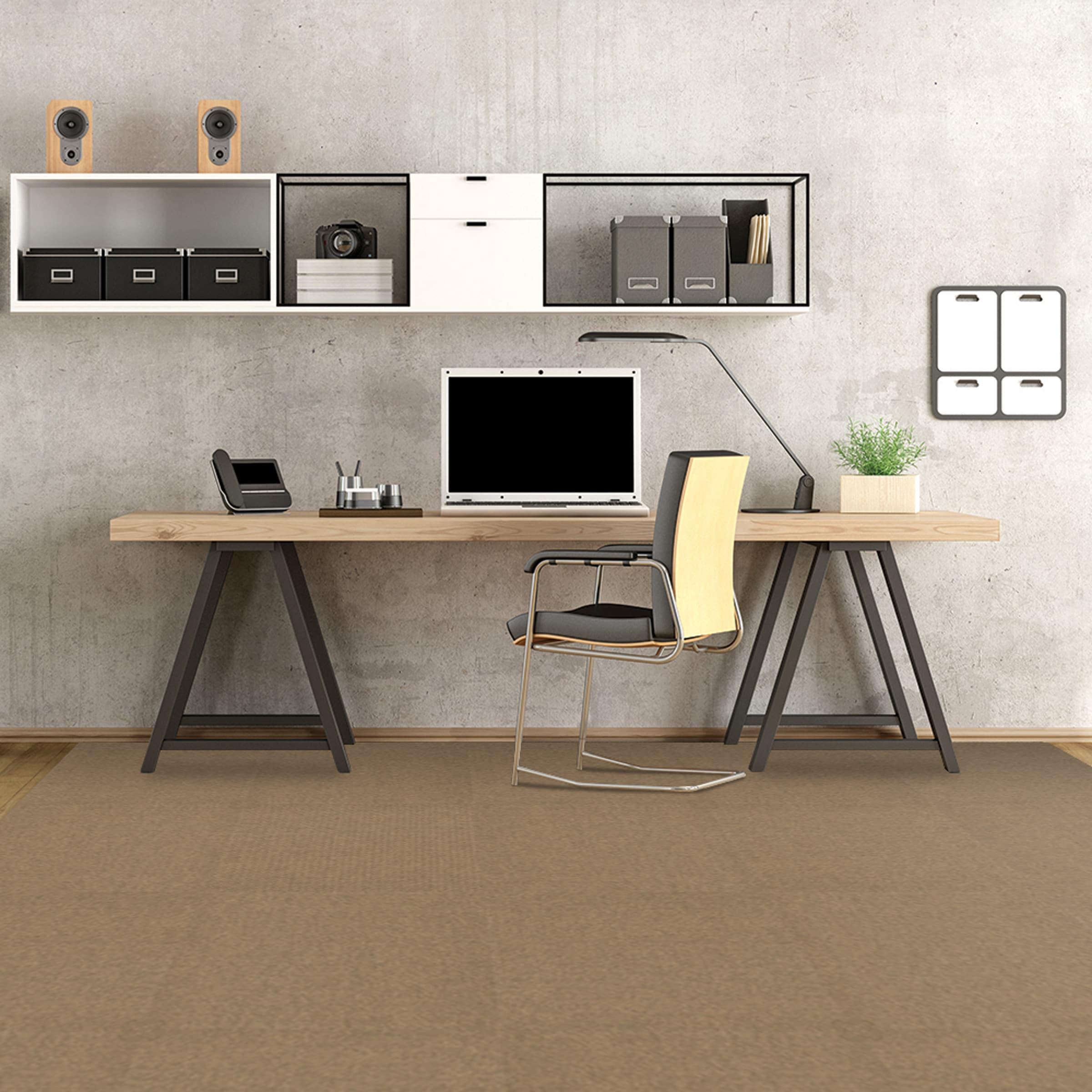 Prominence Chestnut Carpet Tiles - 24" x 24" Indoor/Outdoor, Peel and Stick Carpet Tiles - 60 sq. ft. per box – Pack of 15 Tiles