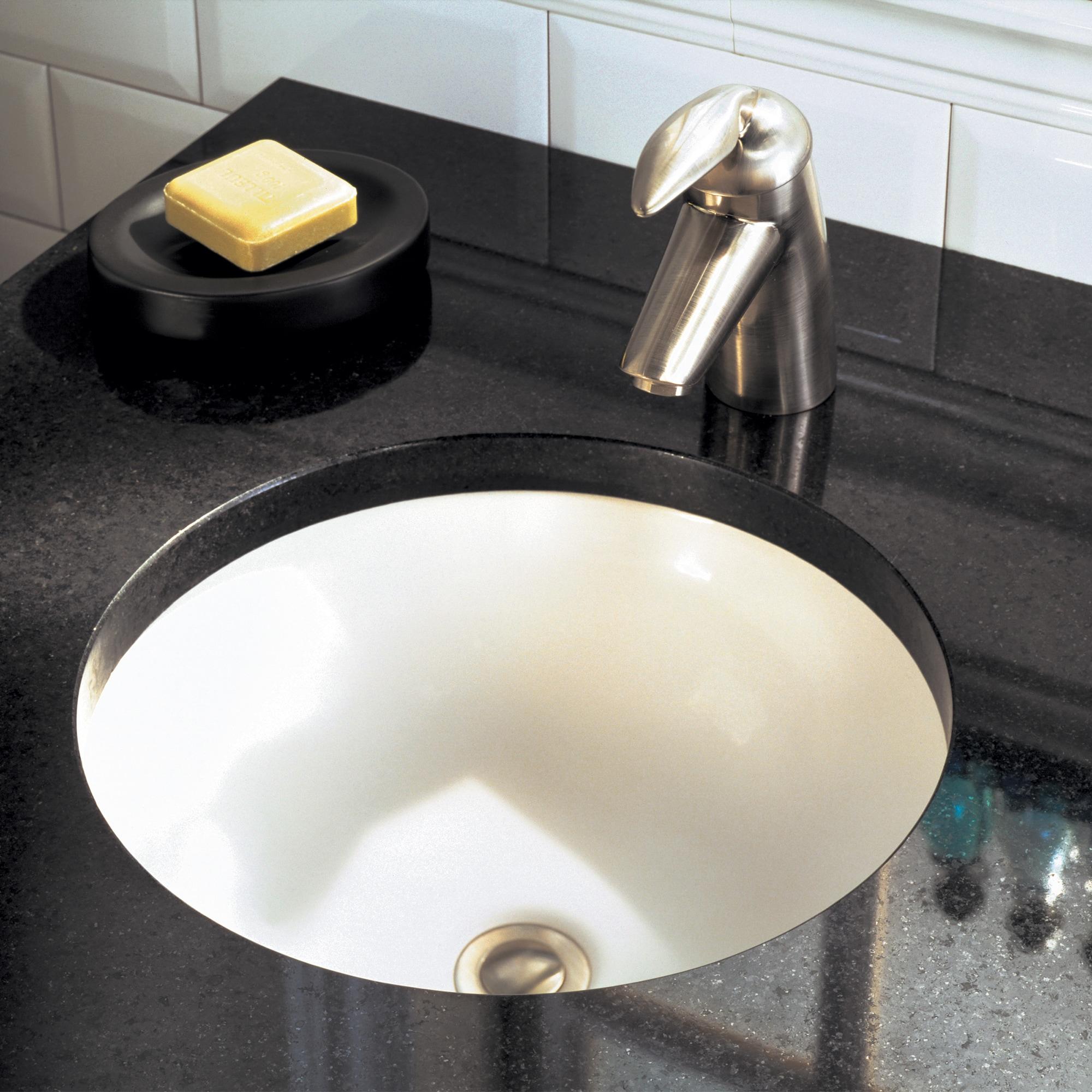 American Standard Orbit 15.5'' Ceramic Circular Bathroom Sink with Overflow