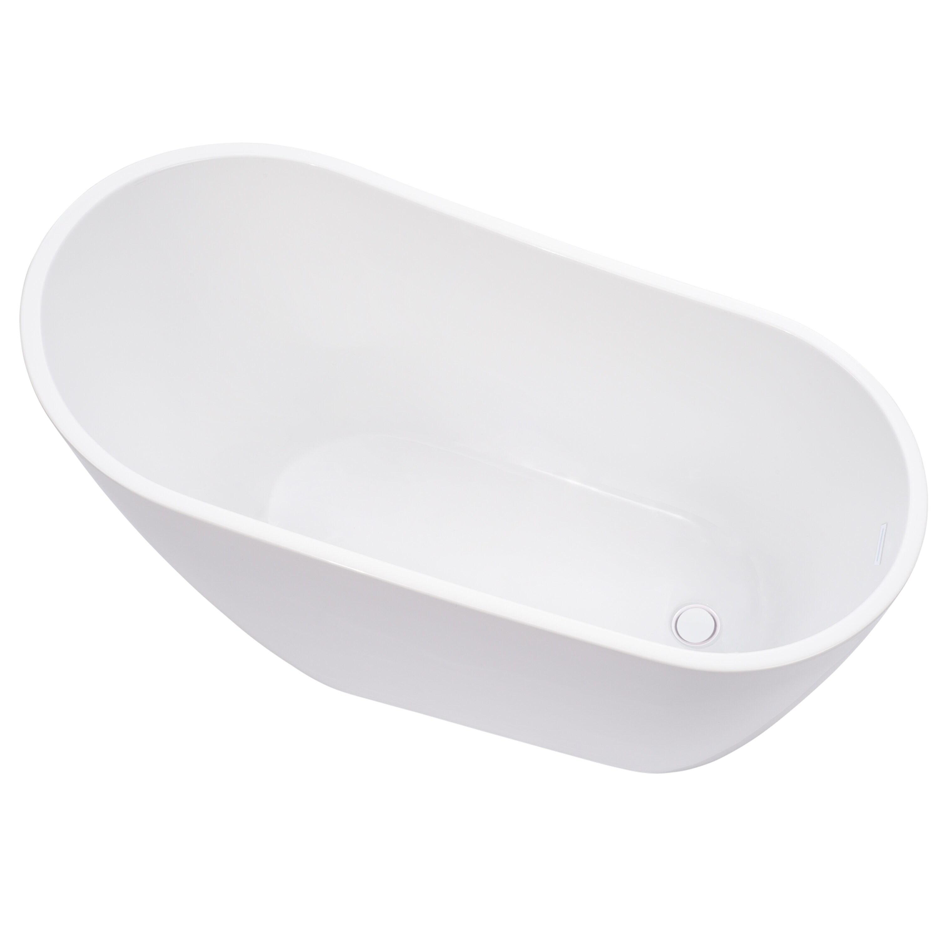 Cora 67" x 32" Freestanding Acrylic Bathtub