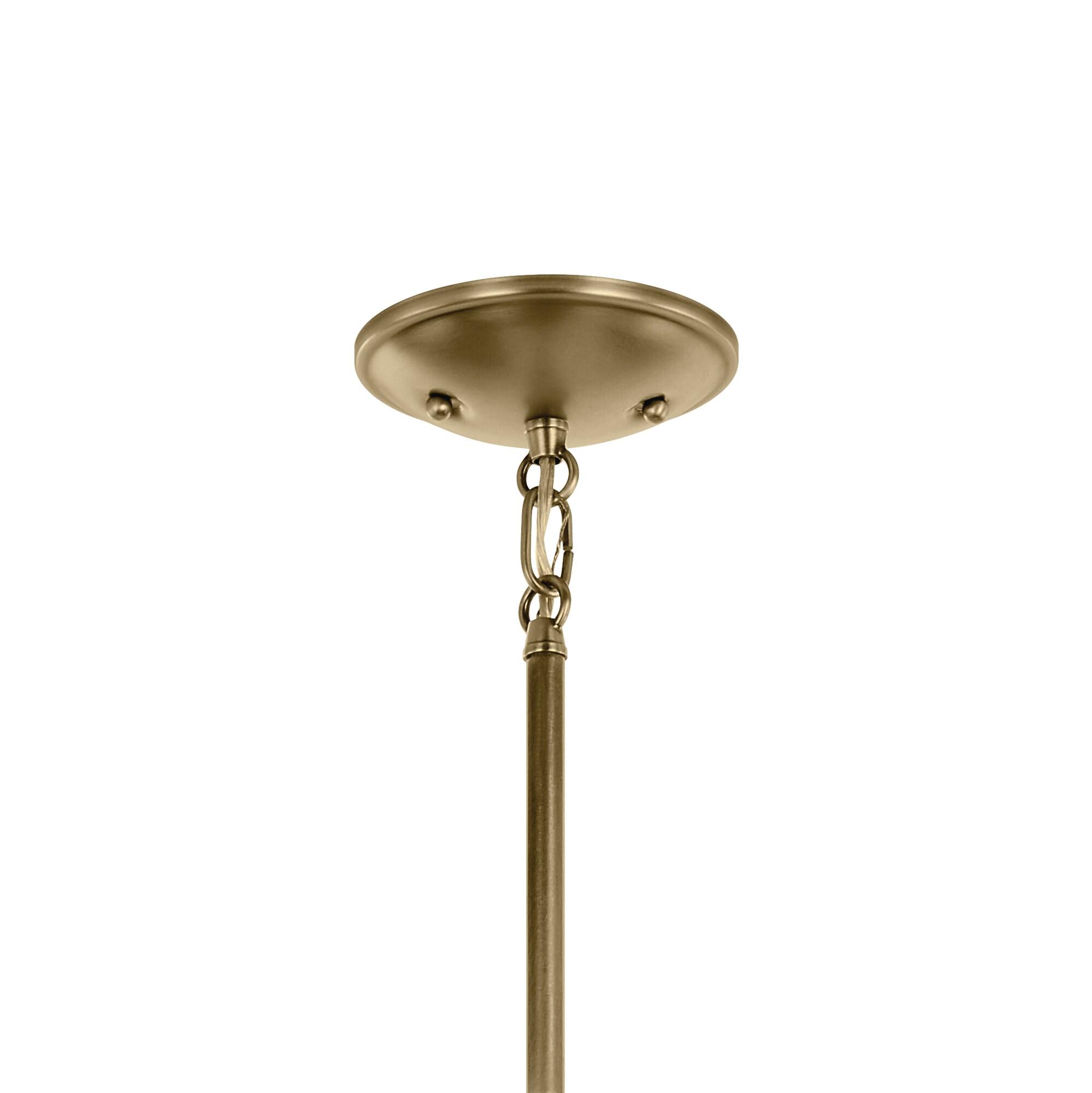 Kichler 43674 Shailene 5" Wide Mini Pendant - Natural Brass / Clear
