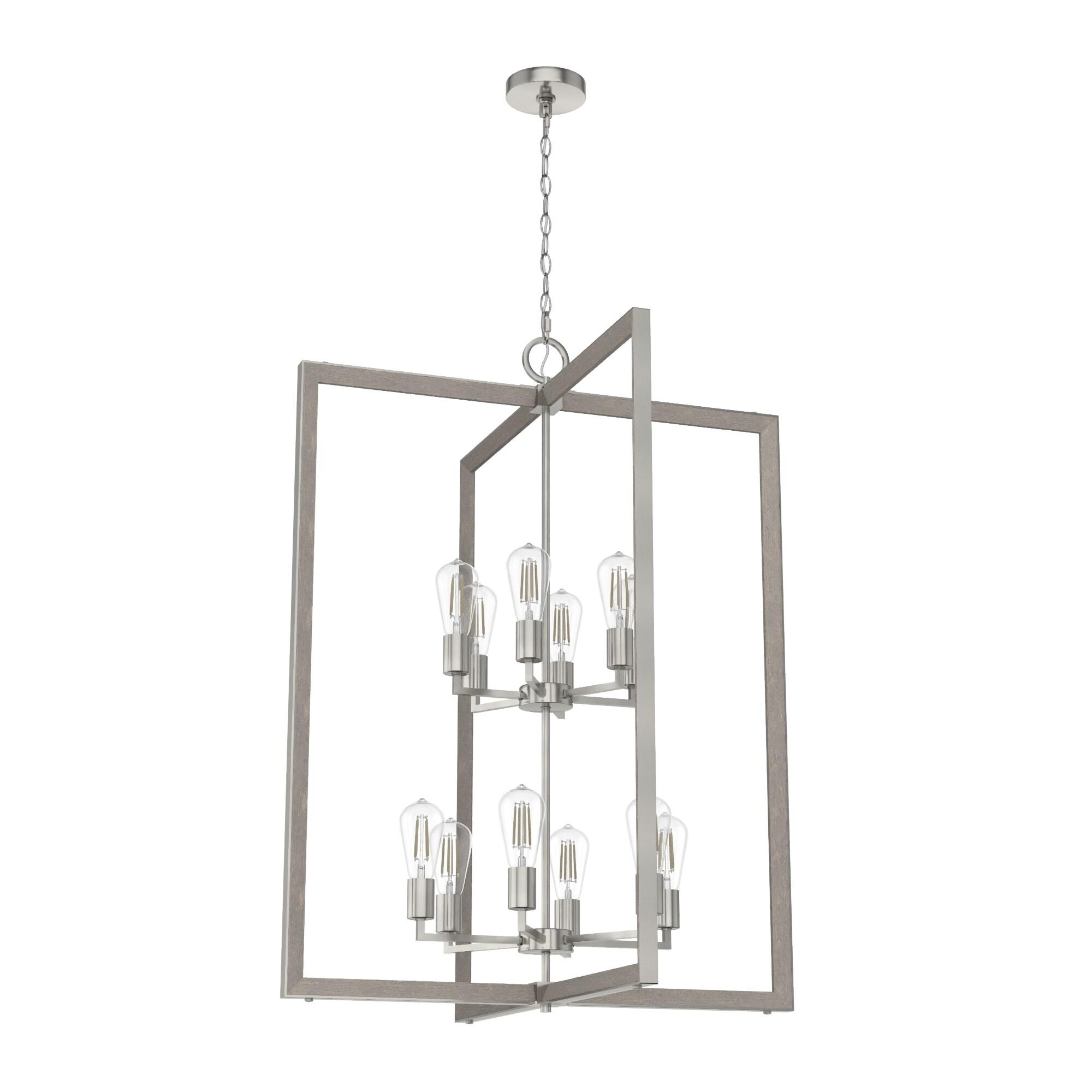 Woodburn 12 Light 30.5 Inch Foyer Pendant Ceiling Light Fixture