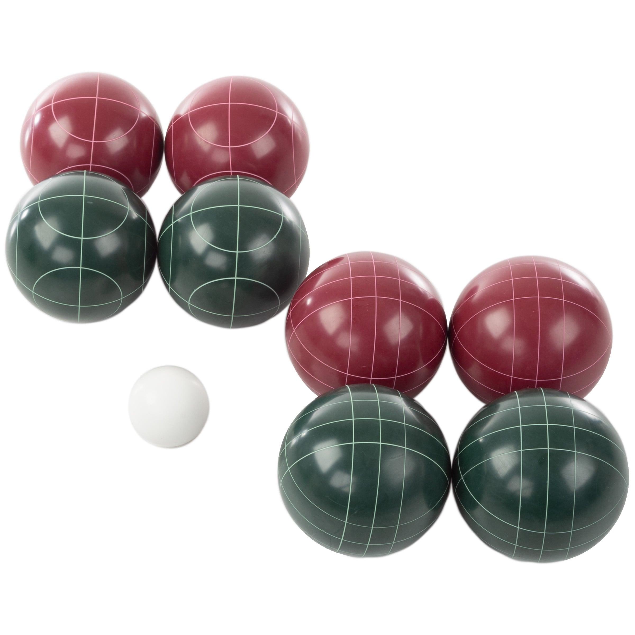 Toy Time Outdoor Bocce Ball Set with Bocce Balls, Pallino and Equipment Carrying Bag - Red/Green