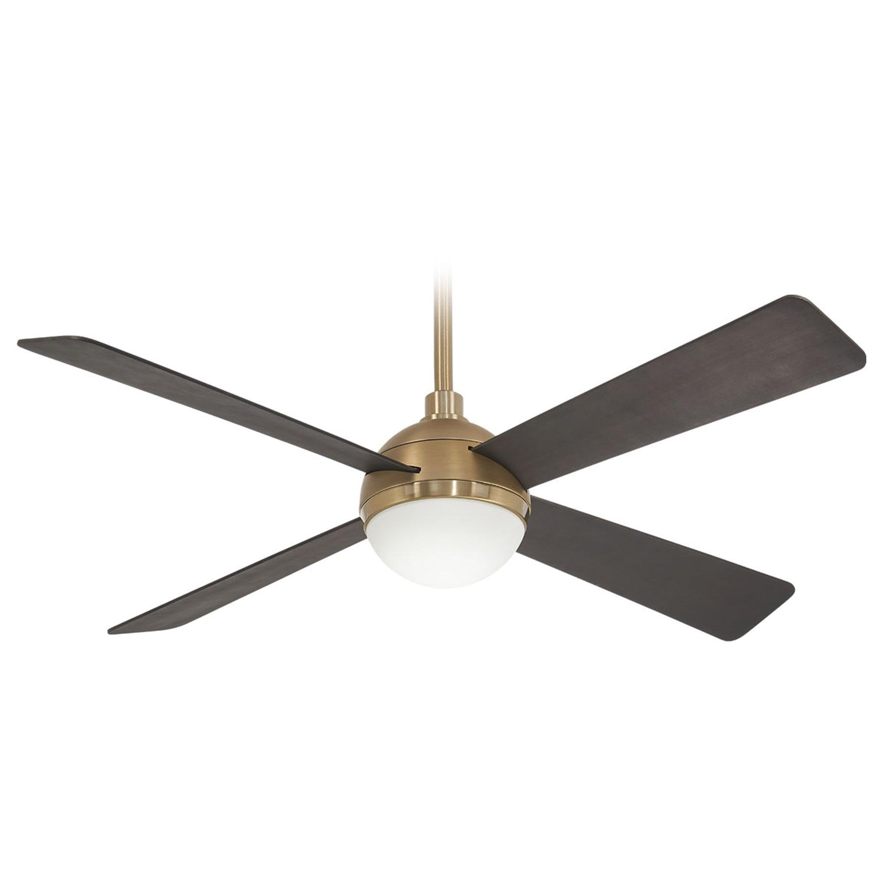 54" 4 - Blade LED Standard Ceiling Fan with Remote Control and Light Kit Included