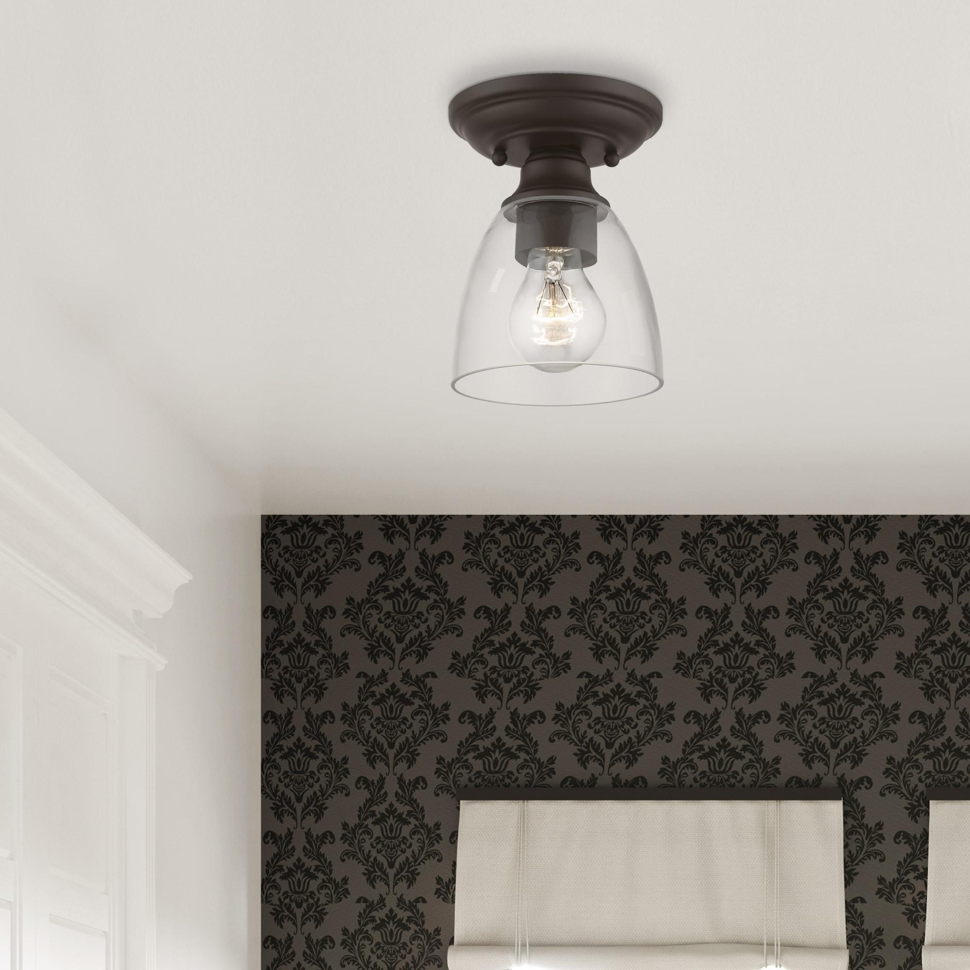Livex Lighting Montgomery 1 - Light Flush Mount in  Bronze