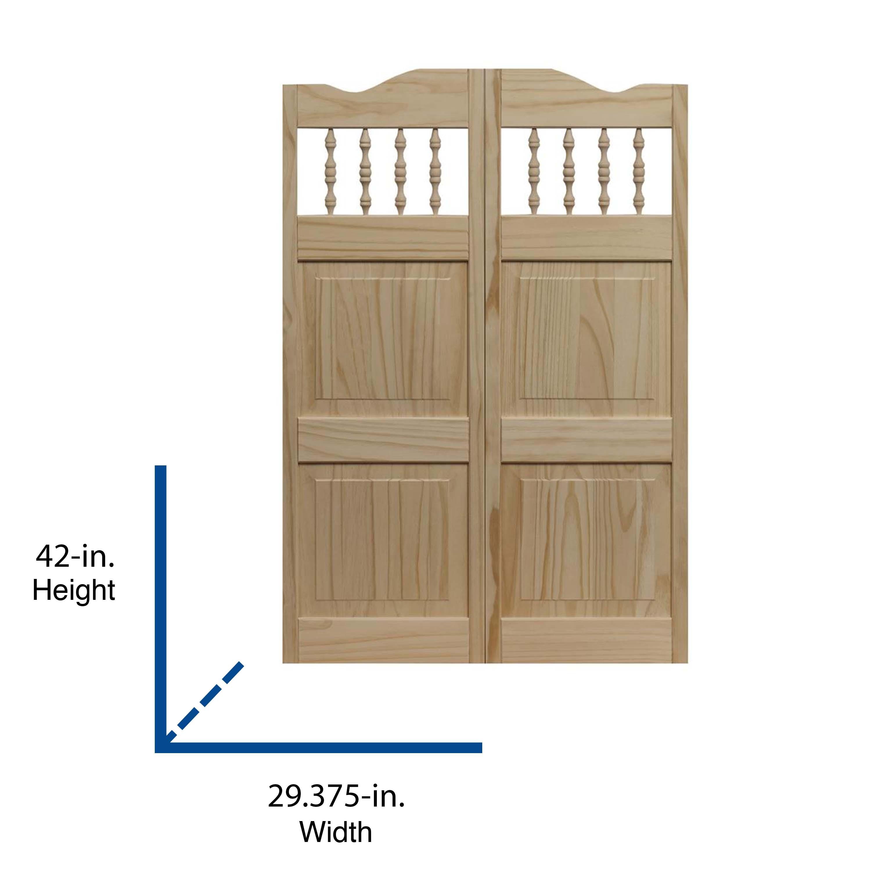 LTL Home Products 42'' Solid Wood Paneled Unfinished Café / Saloon Door