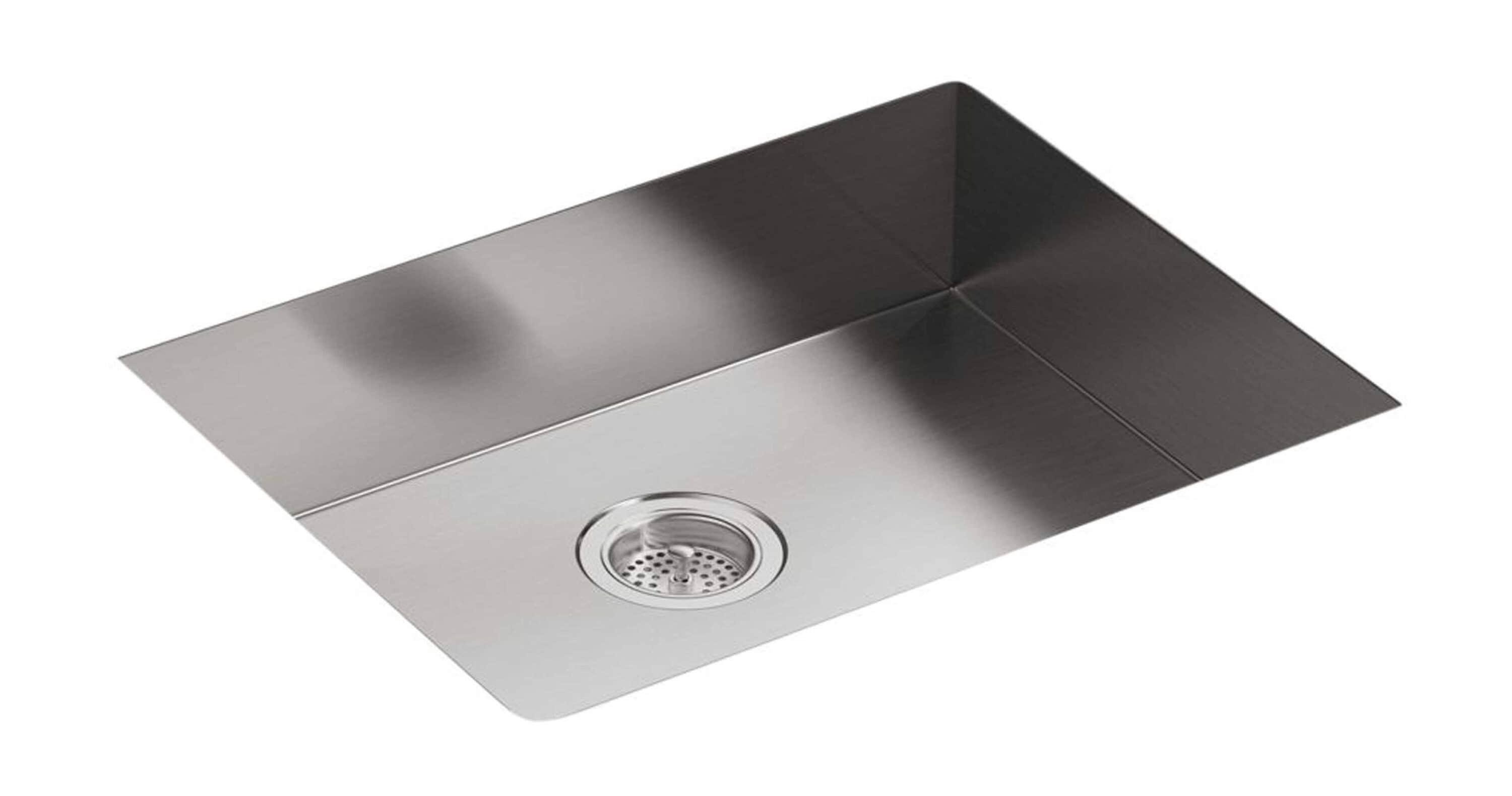 Vault 25" L x 22" W x 6-5/16" Single Bowl Dual-Mount Kitchen Sink with 4 Faucet Holes