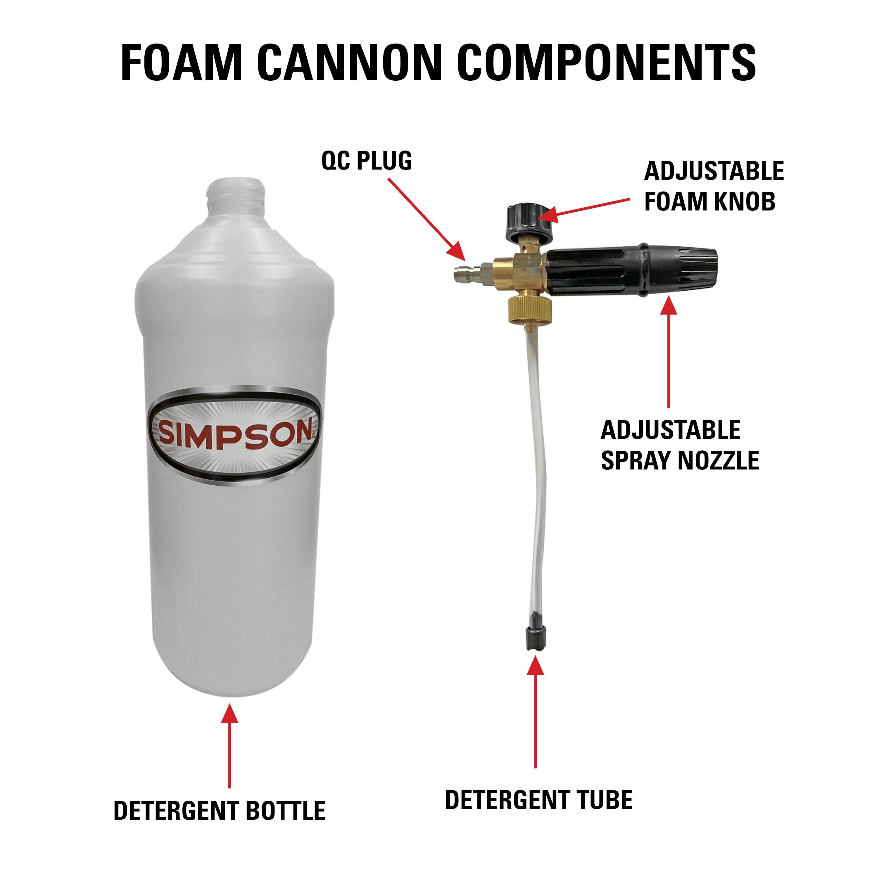 Simpson 80271 Pressure Washer High-Pressure Foam Cannon, Rated up to 4000 PSI - Quantity 1