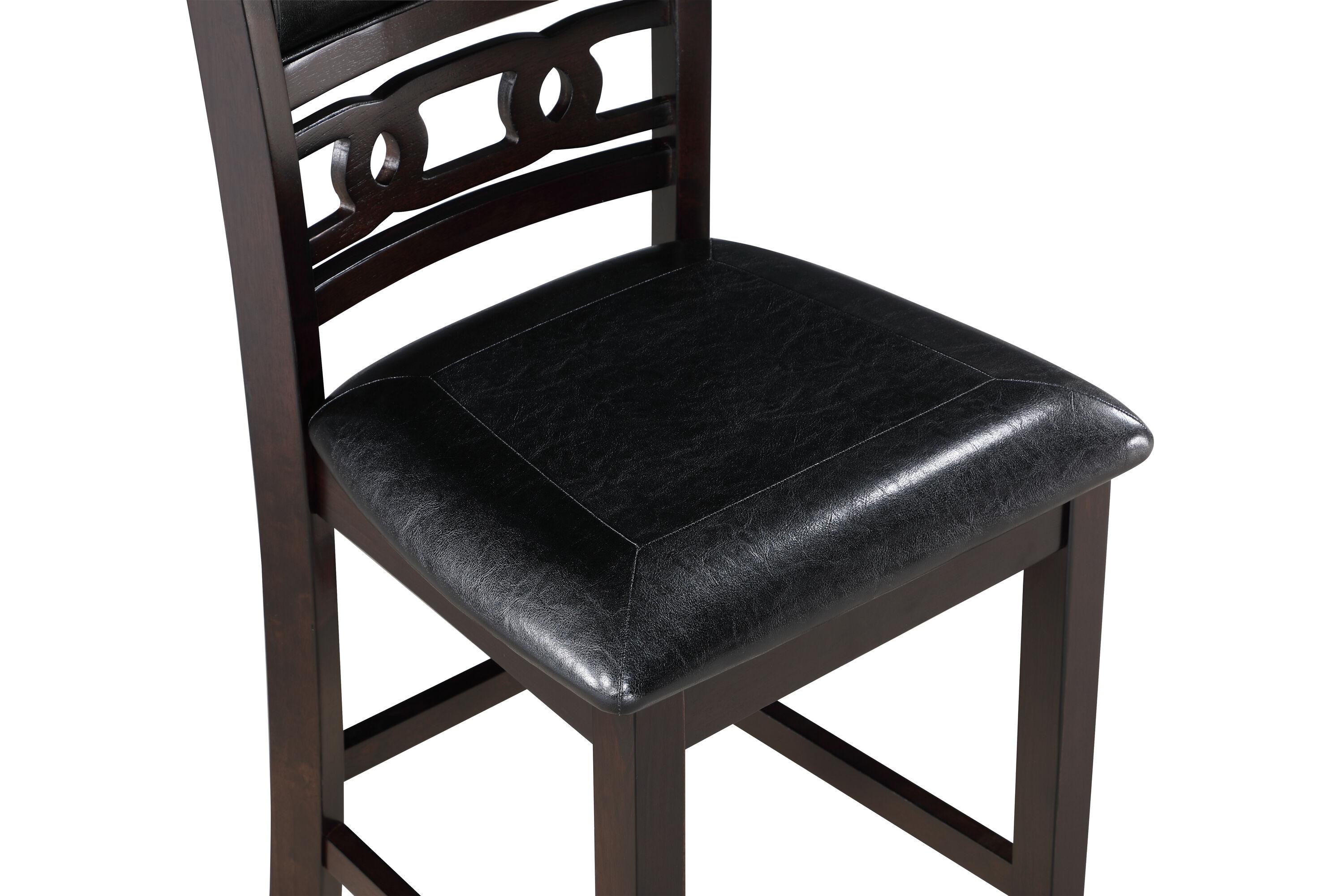 New Classic Furniture,Furniture Gia Solid Wood Counter Chairs In Ebony Black (Set Of 2)