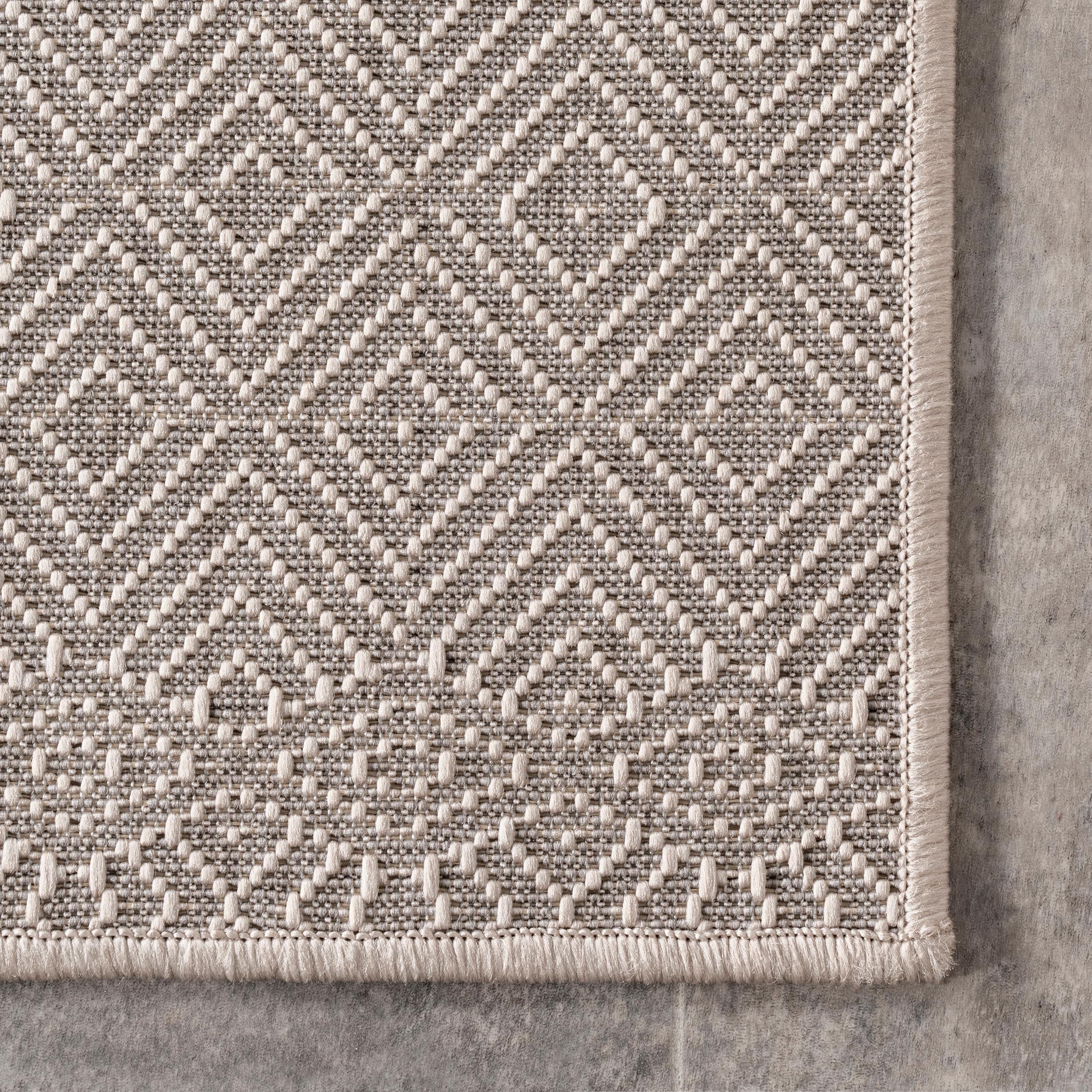 Nuloom Paloma Abstract Geometric Indoor/Outdoor Kitchen Runner Rug - Hallway, Entryway, 2' x 8', Gray