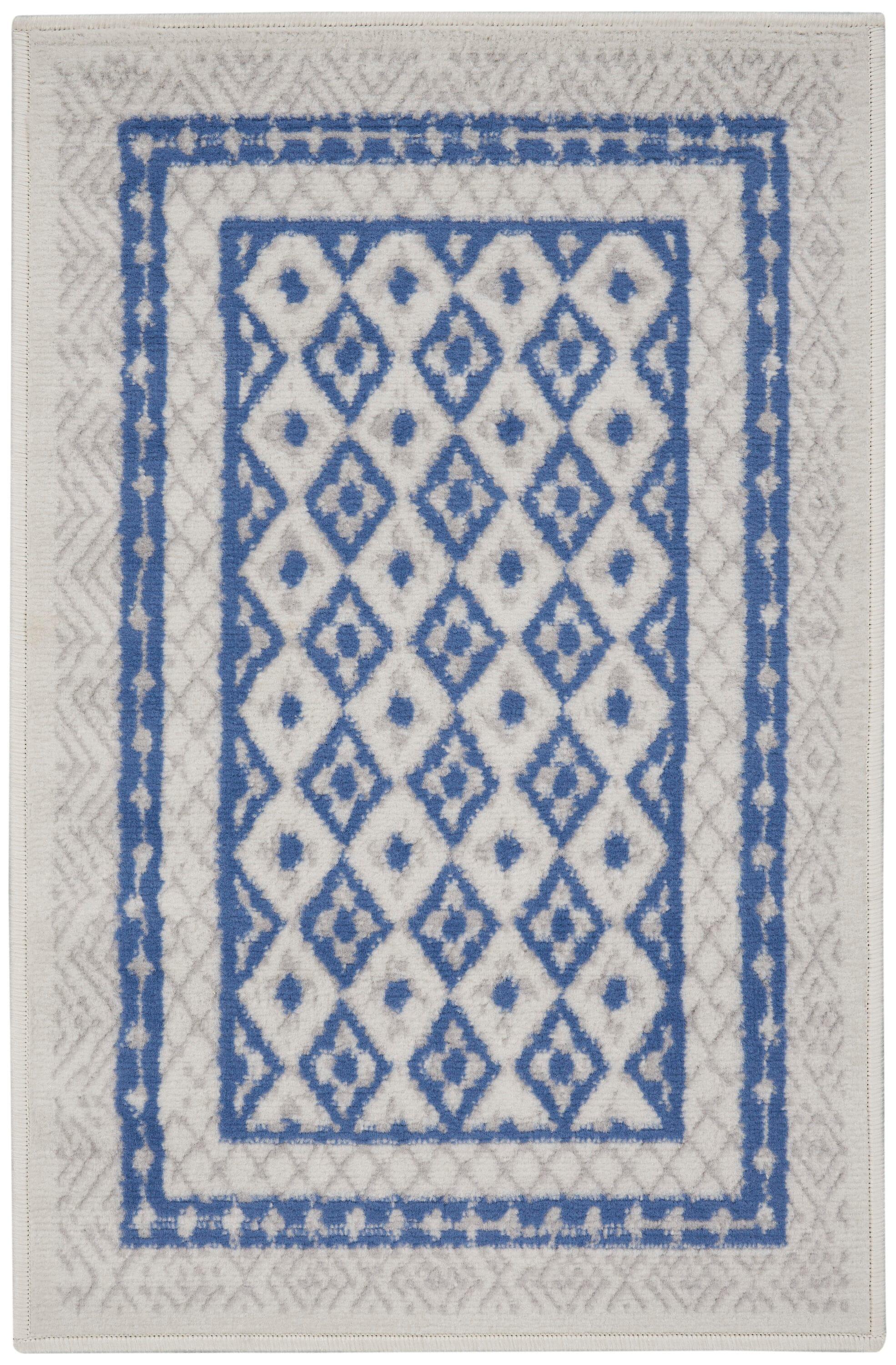 Nourison Whimsicle WHS13 Indoor only Area Rug - Ivory Blue 2' x 3'