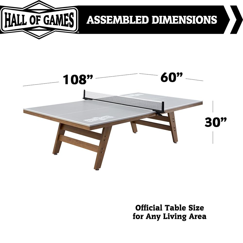 Hall of Games Hall of Games Regulation Size Indoor Ping Pong Tennis Table, 19mm Thick