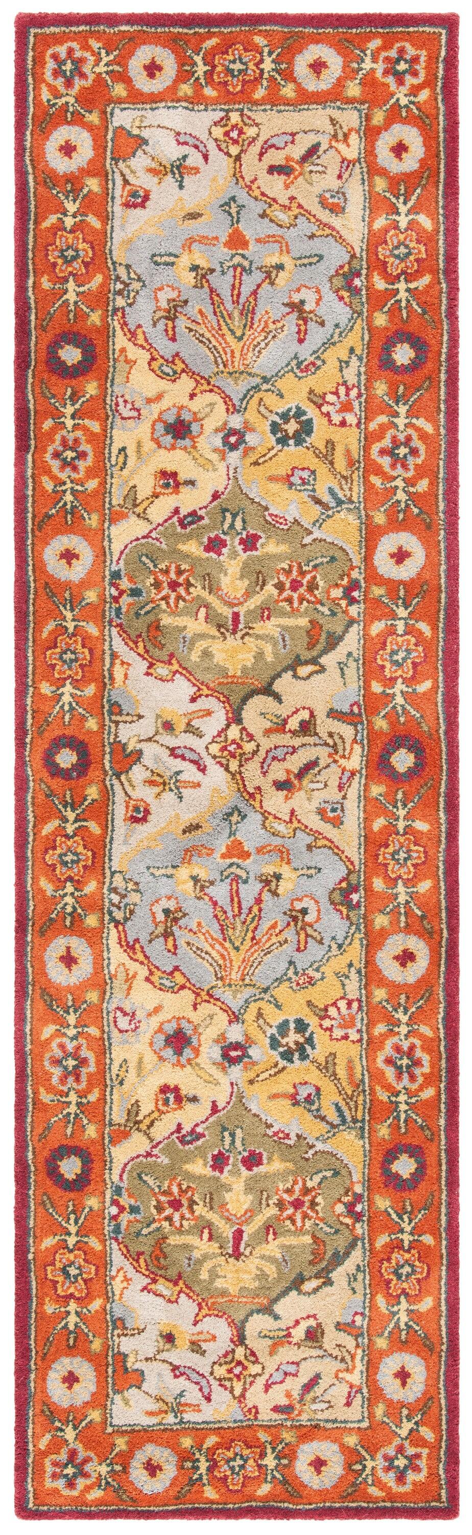 Heritage HG510 Hand Tufted Runner Rug - Multi/Red - 2'3"x16' - Safavieh.