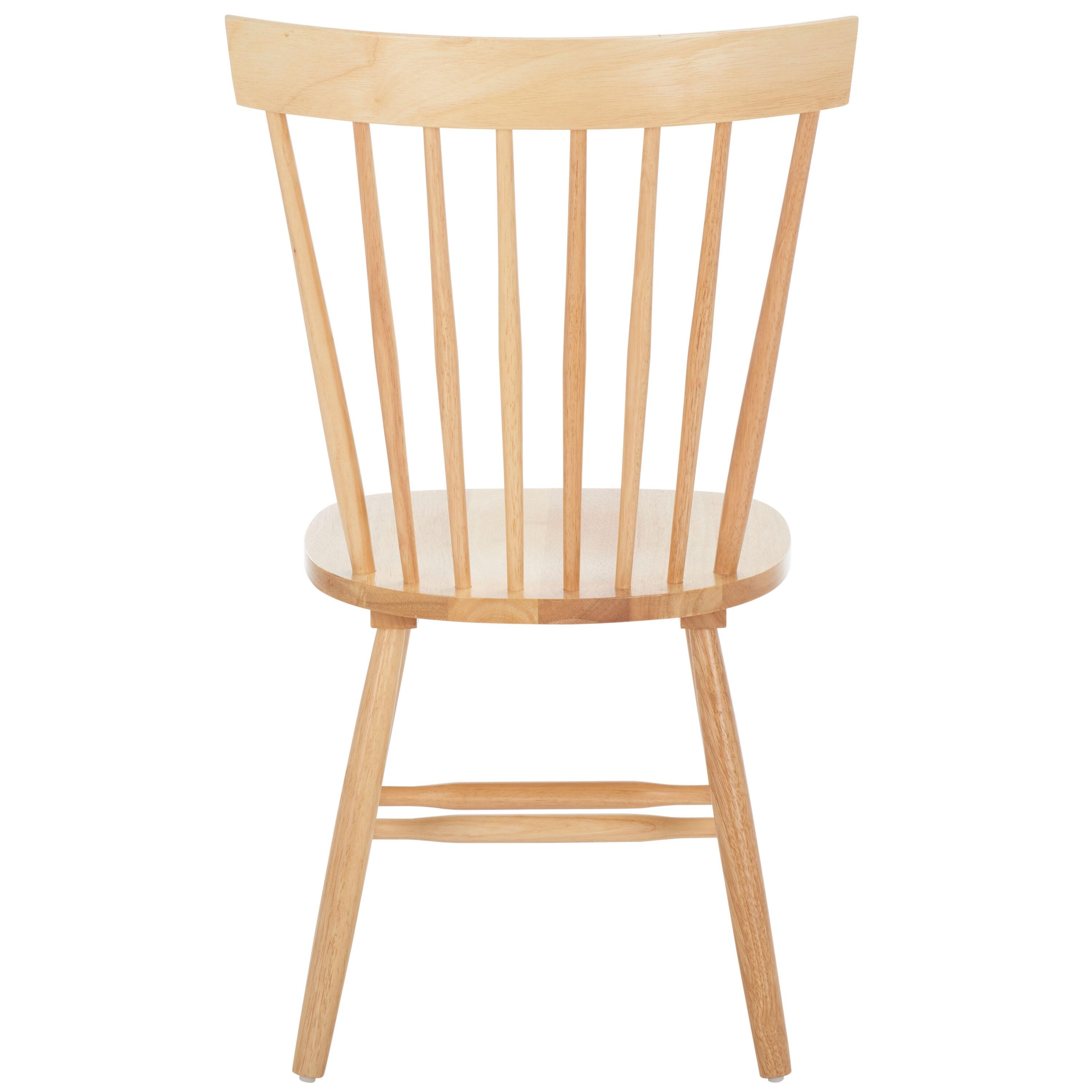 SAFAVIEH Parker Country Wood Solid Dining Parsons Chair, Natural (Set of 2)