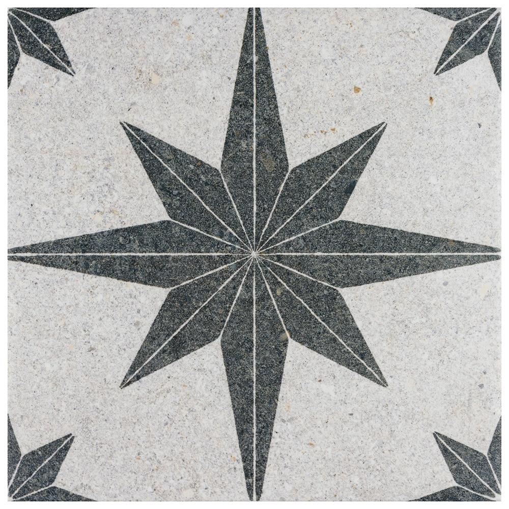 BATCH Tulum Compass 8" x 8" Patterned Wall & Floor Tile