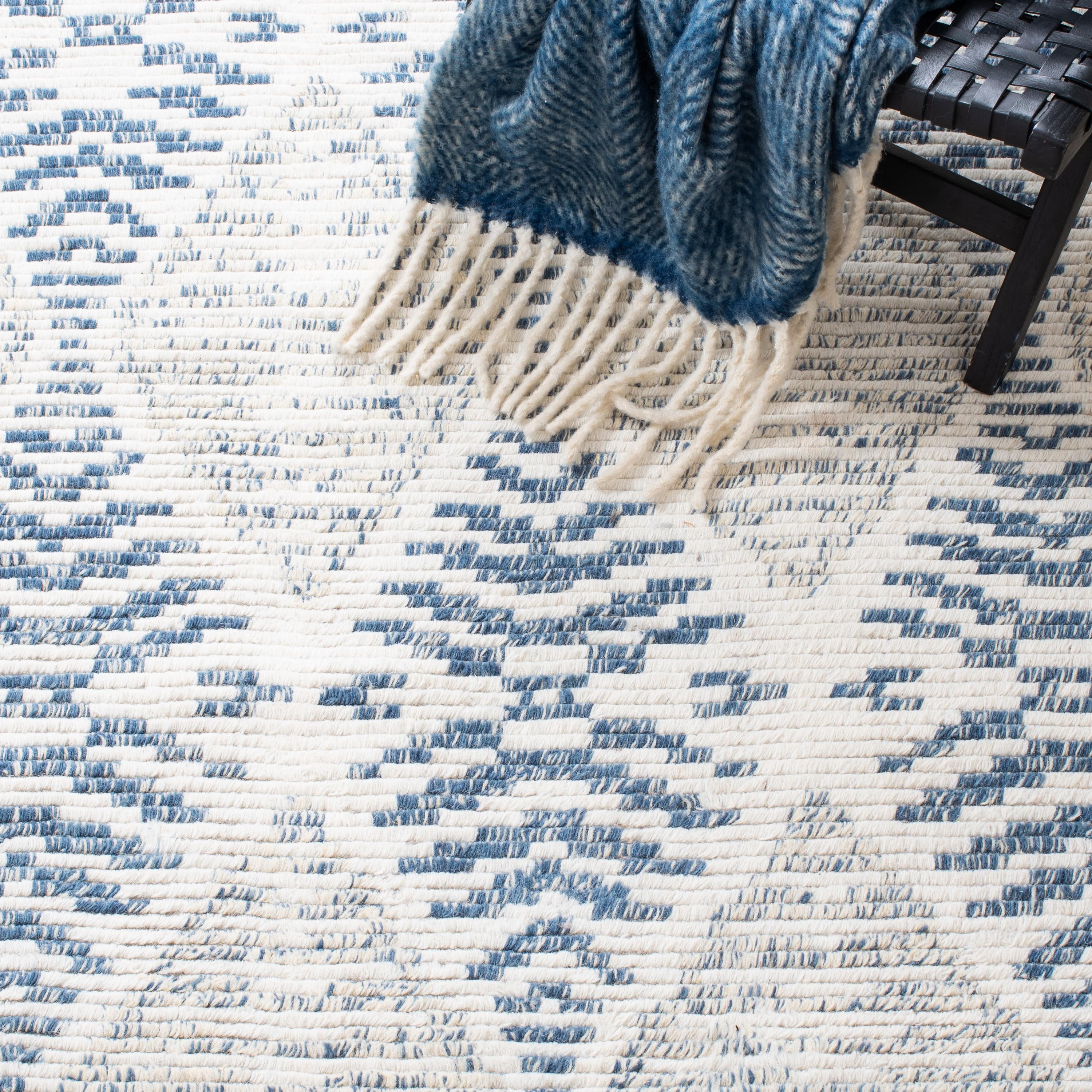 Kenya KNY175 Hand Knotted Area Rug - Blue/Ivory - 8'x10' - Safavieh