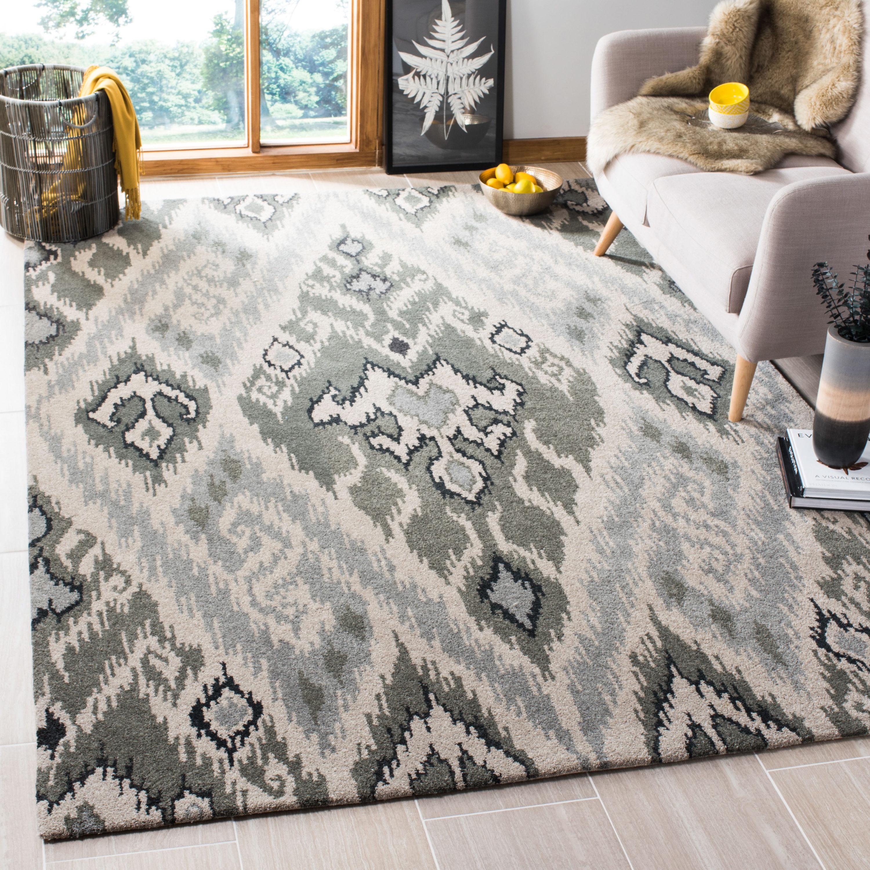 Capri CPR351 Tufted Indoor Accent Rug - Multi/Grey - 3'x5' - Safavieh