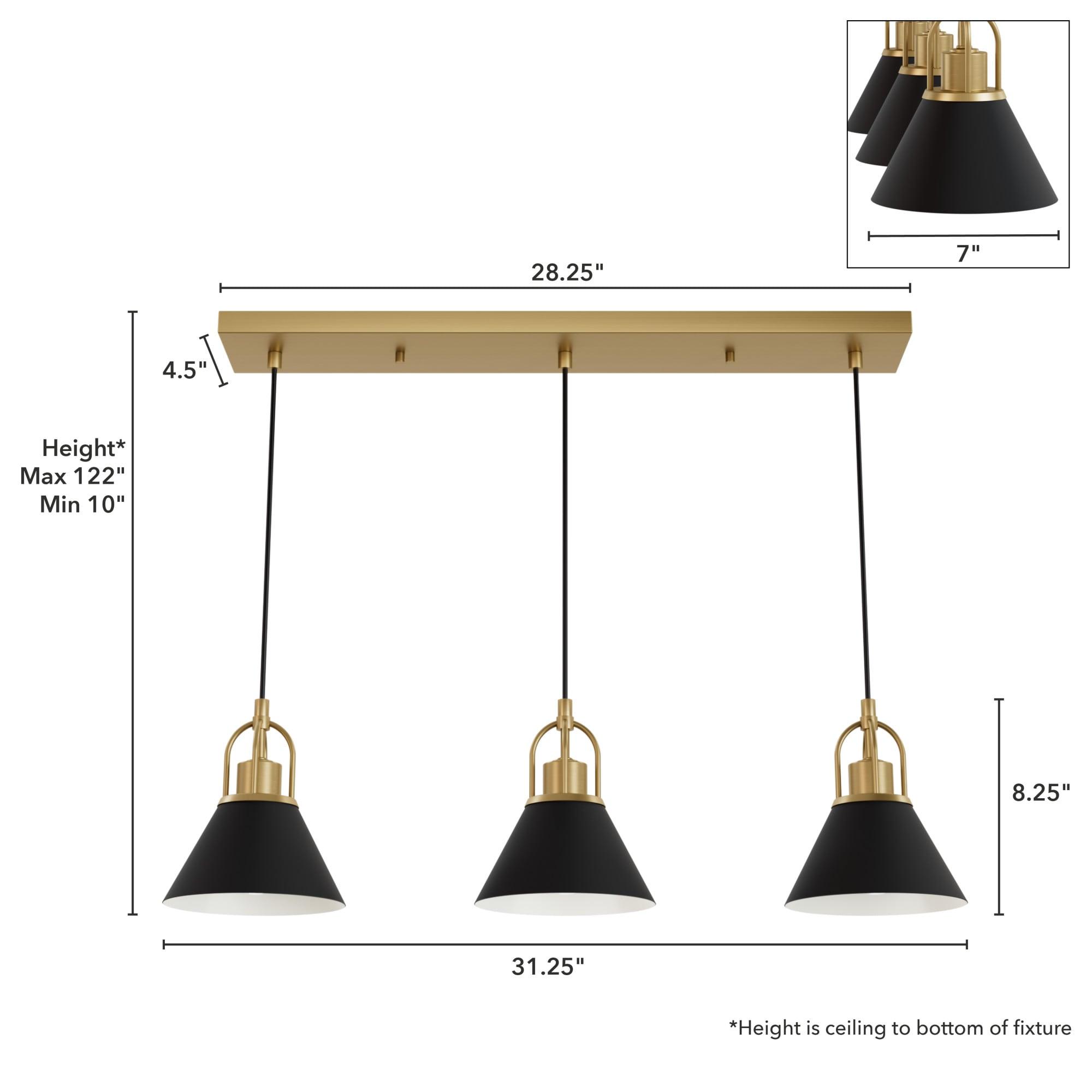 Jasmine Roth Collection + Hunter Jasmine Roth 3 - Light Luxe Gold/Black Cluster Pendant