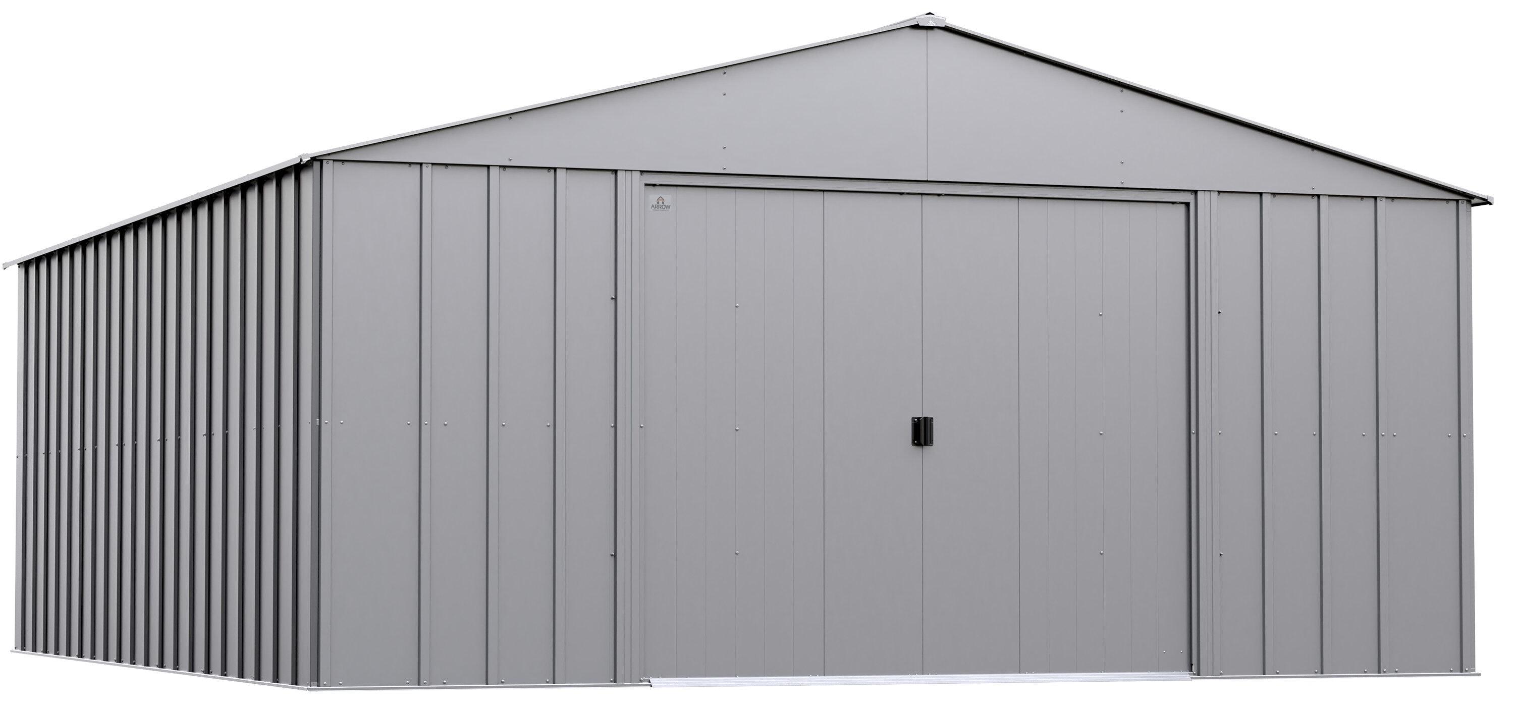Arrow 14 ft. W x 17 ft. D Galvanized Steel Storage Shed