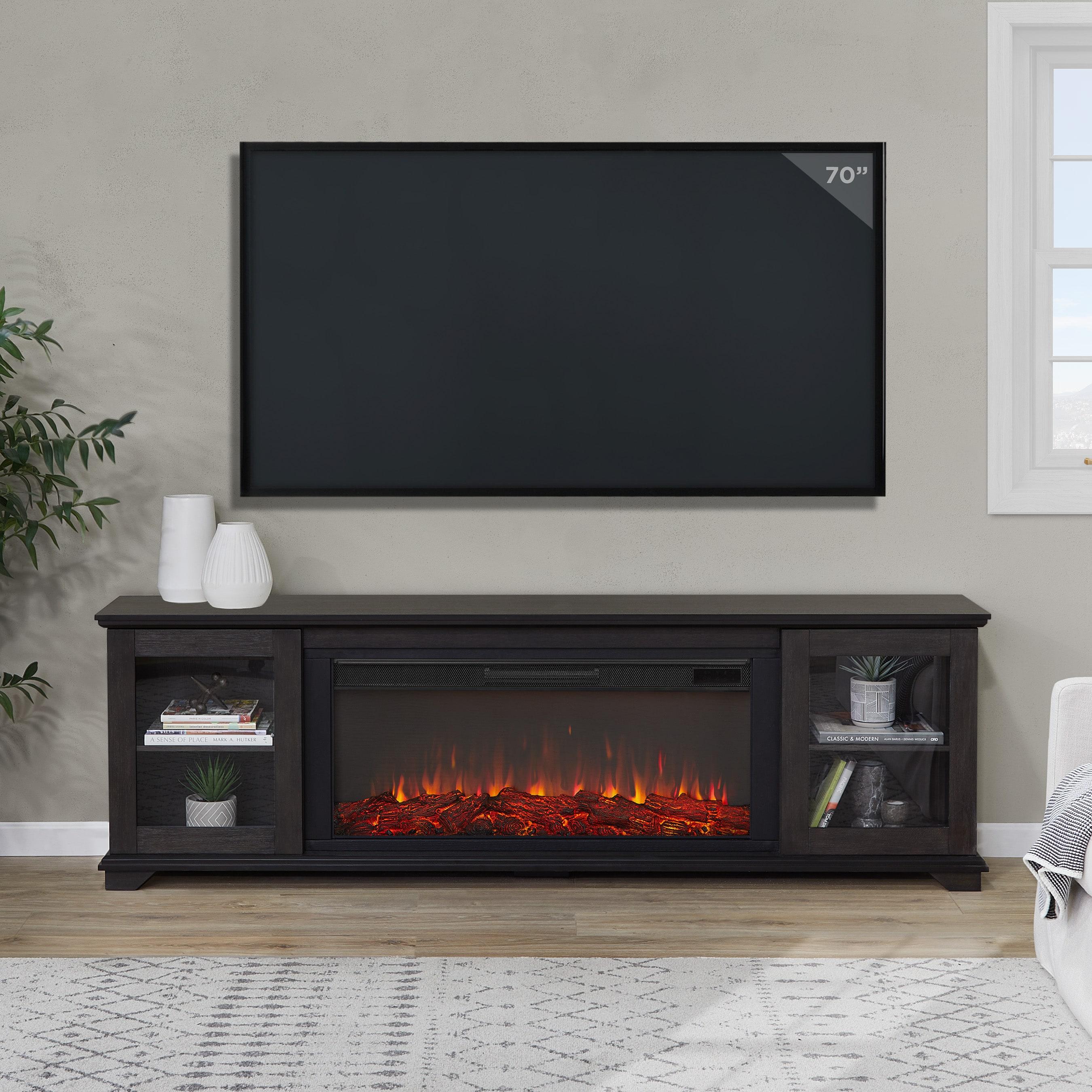 Real Flame Benjamin 81" Landscape TV Stand with Electric Fireplace by Real Flame