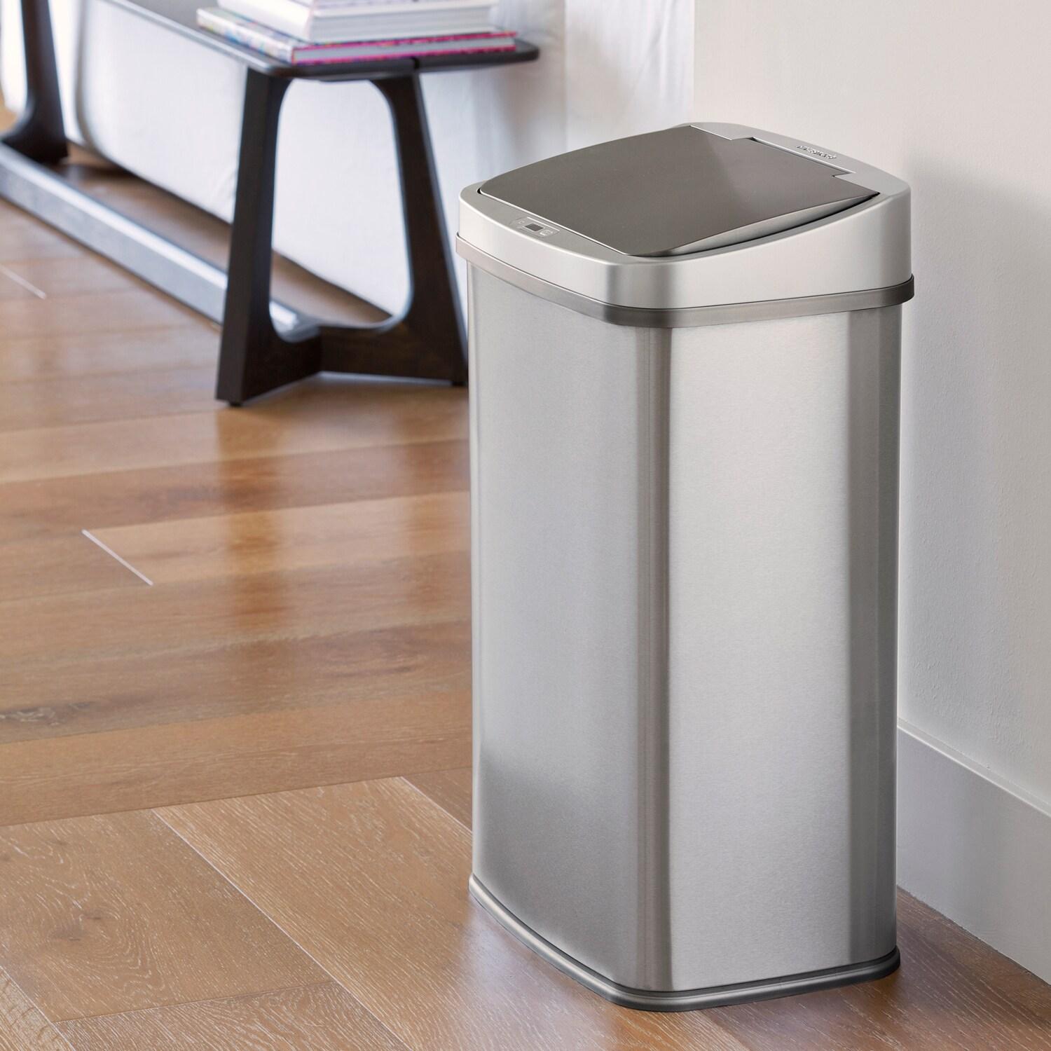 Nine Stars 13.2 Gallon Stainless Steel Motion Sensor Trash Can