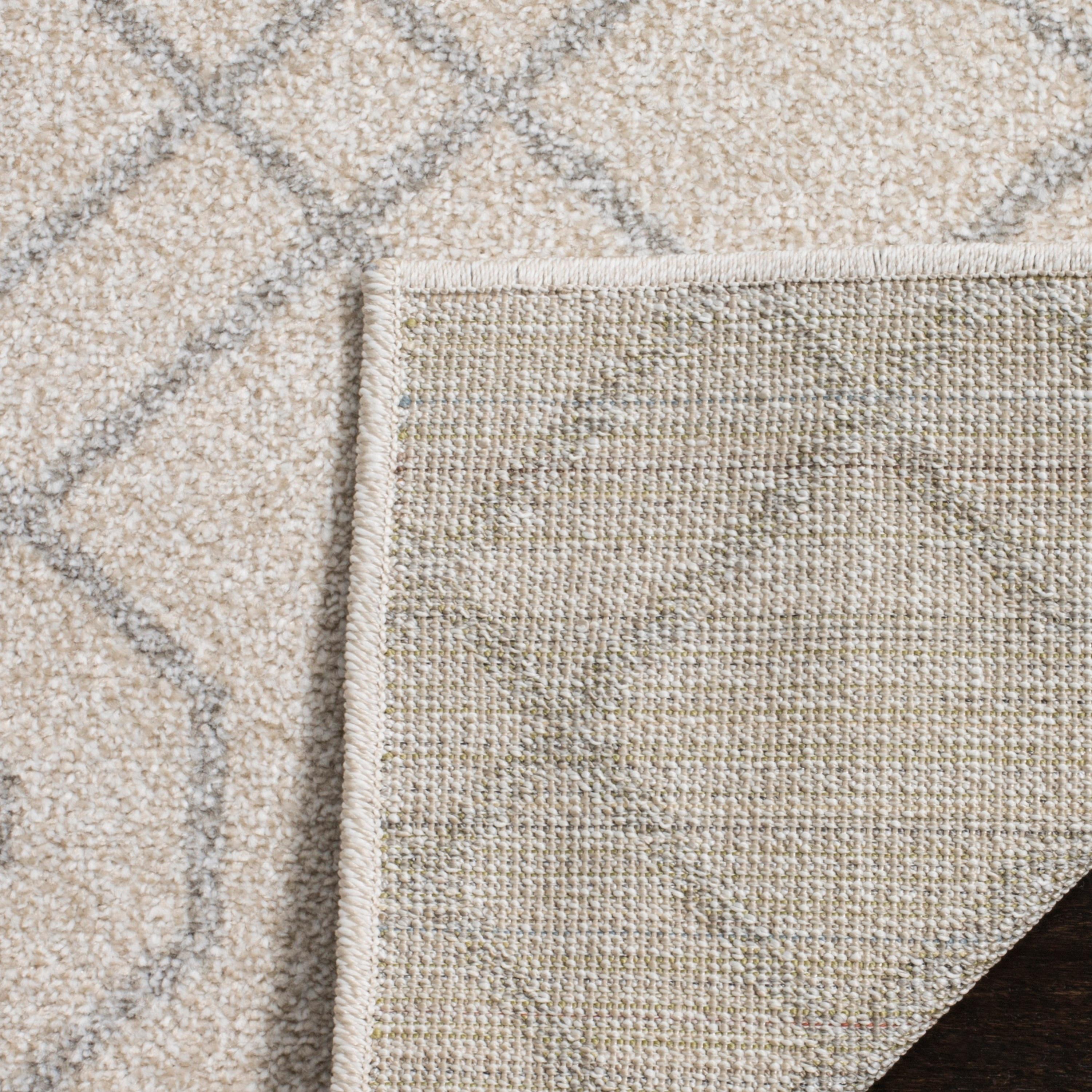 SAFAVIEH Amherst Roseann Geometric Area Rug, Ivory/Light Grey, 9' x 12'