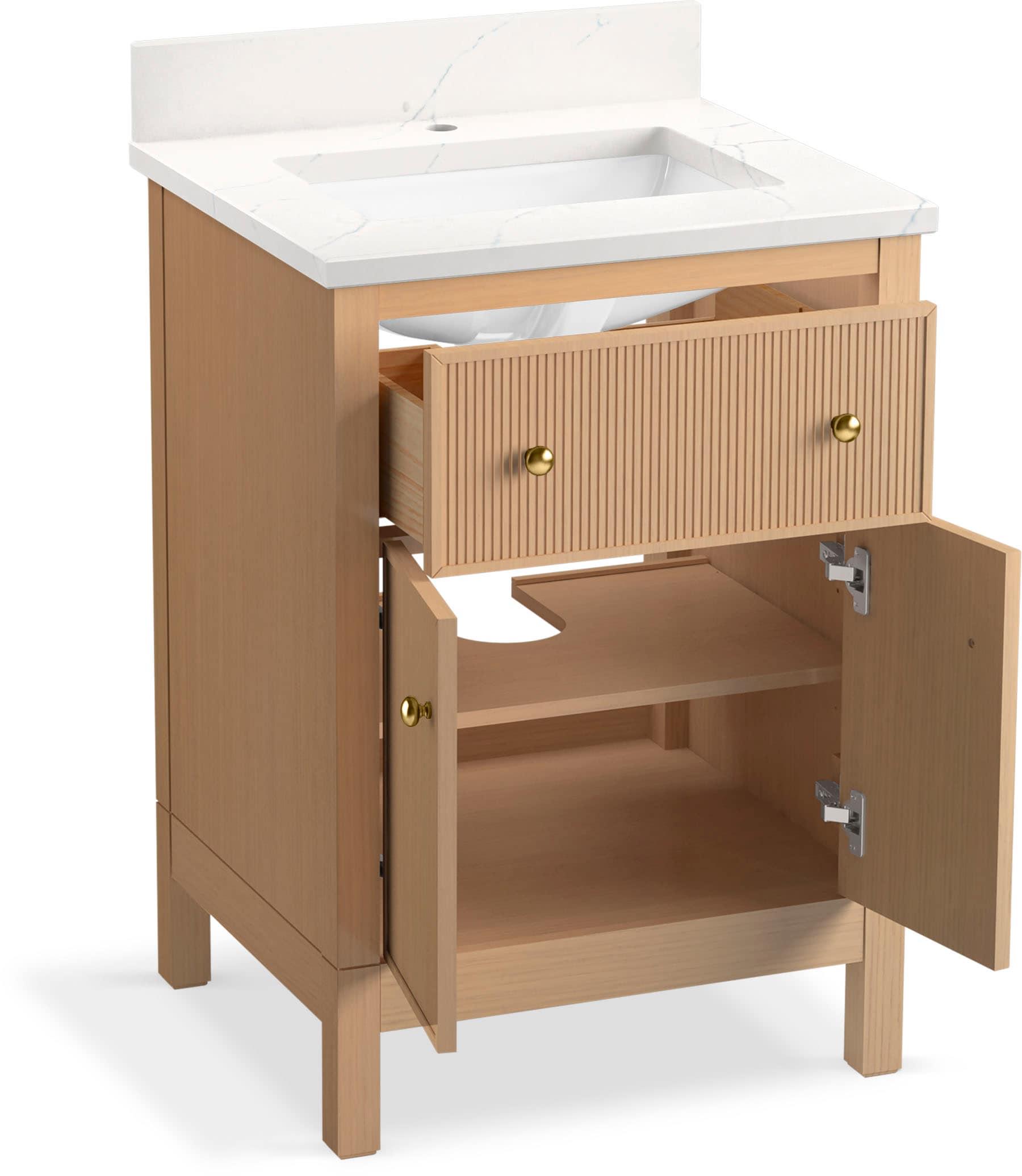 Malin By Studio McGee 24 in. Bathroom Vanity Cabinet With Sink And Quartz Top