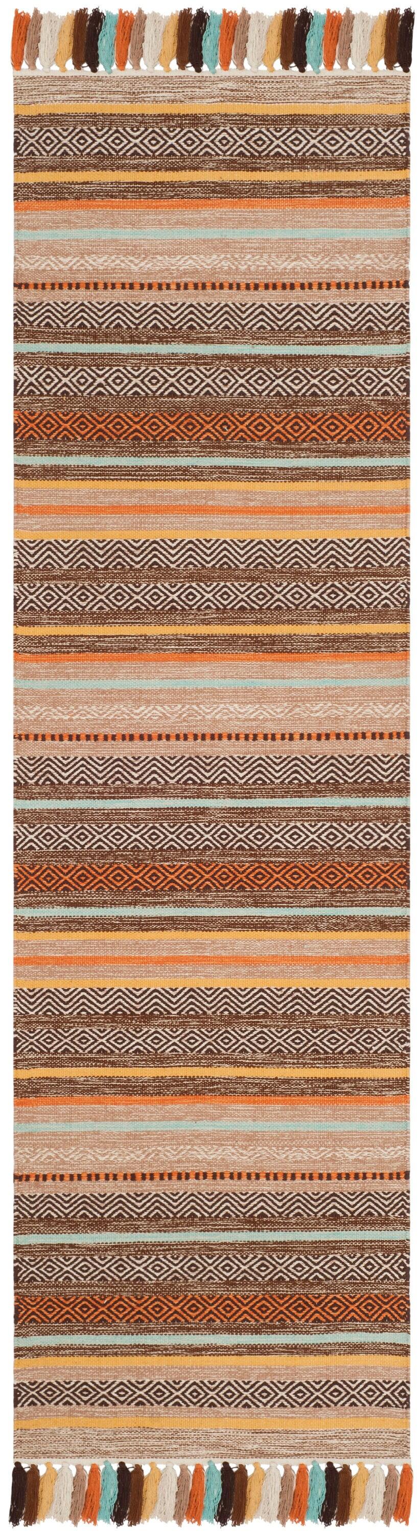 Montauk MTK901 Hand Woven Indoor Runner Rug - Brown/Multi - 2'3"x8' - Safavieh.