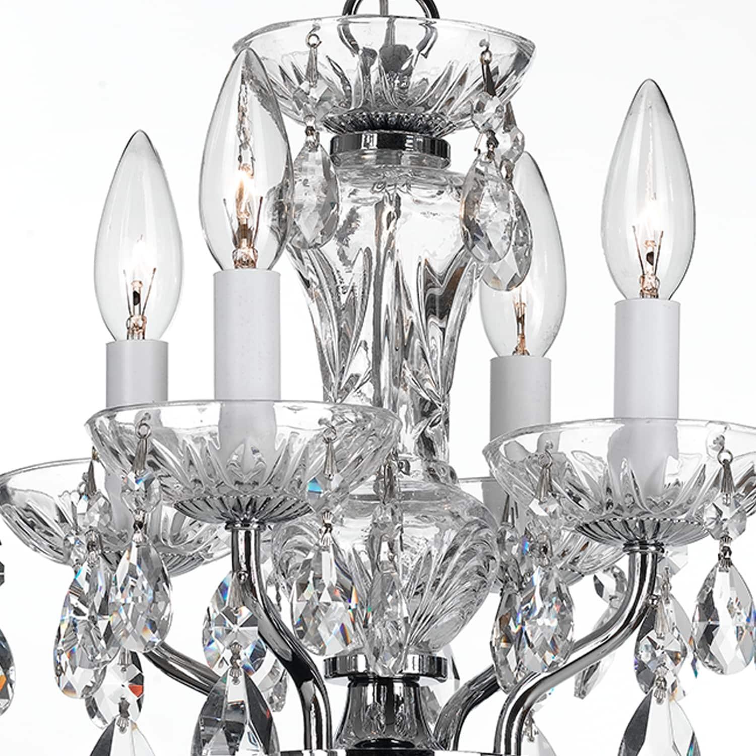 Crystorama Lighting - Traditional Crystal - 15 Inch 4 Light Chandelier-Swarovski