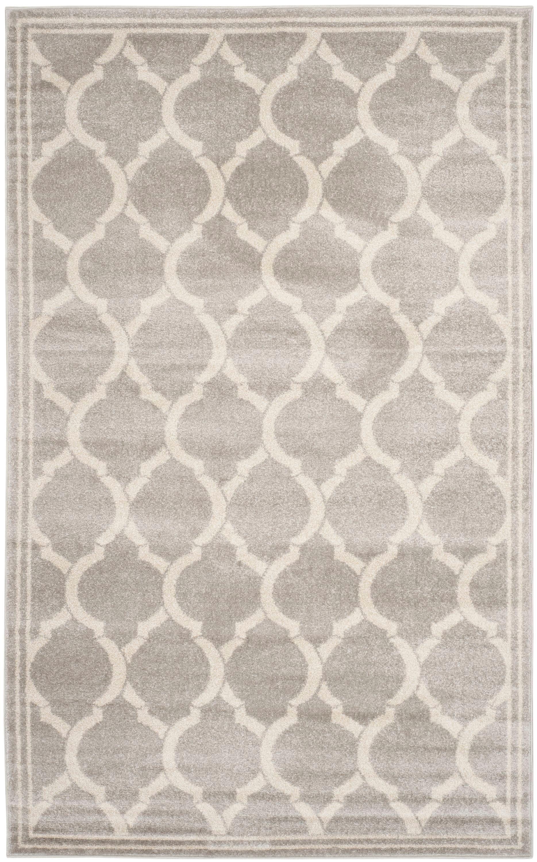 Amherst AMT415 Power Loomed Indoor Area Rug - Light Grey/Ivory - 5'3"x8' - Safavieh