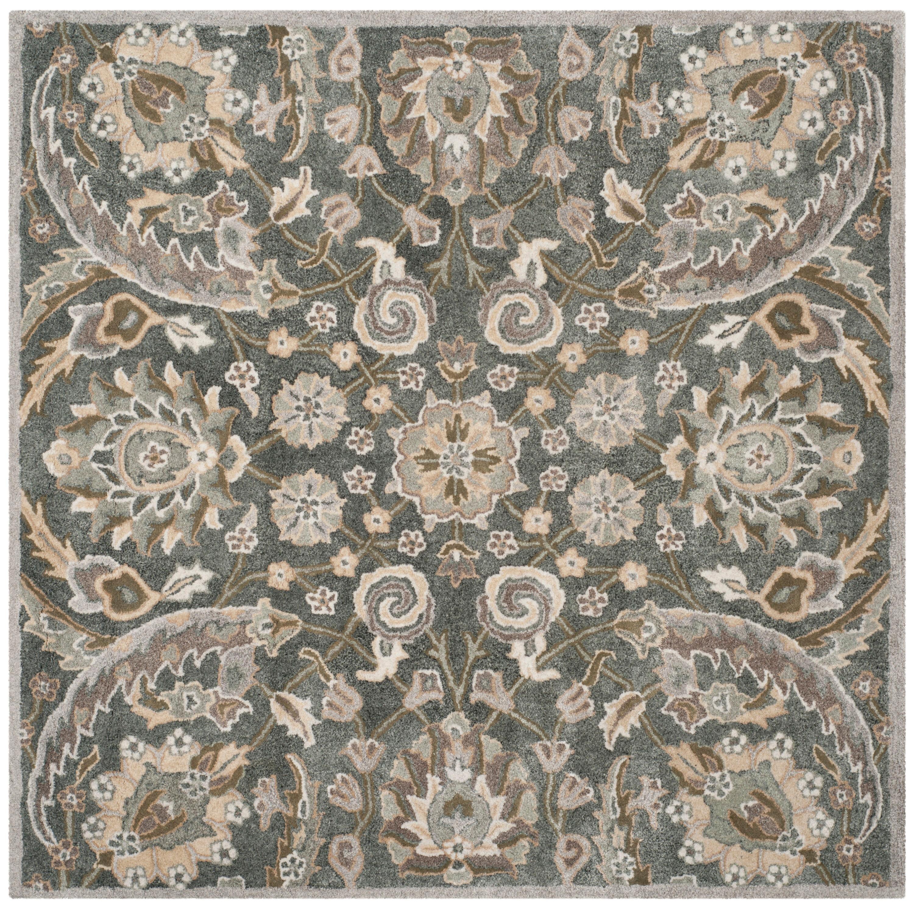 Bella BEL923 Hand Tufted Area Rug - Grey/Multi - 5'x5' - Safavieh.