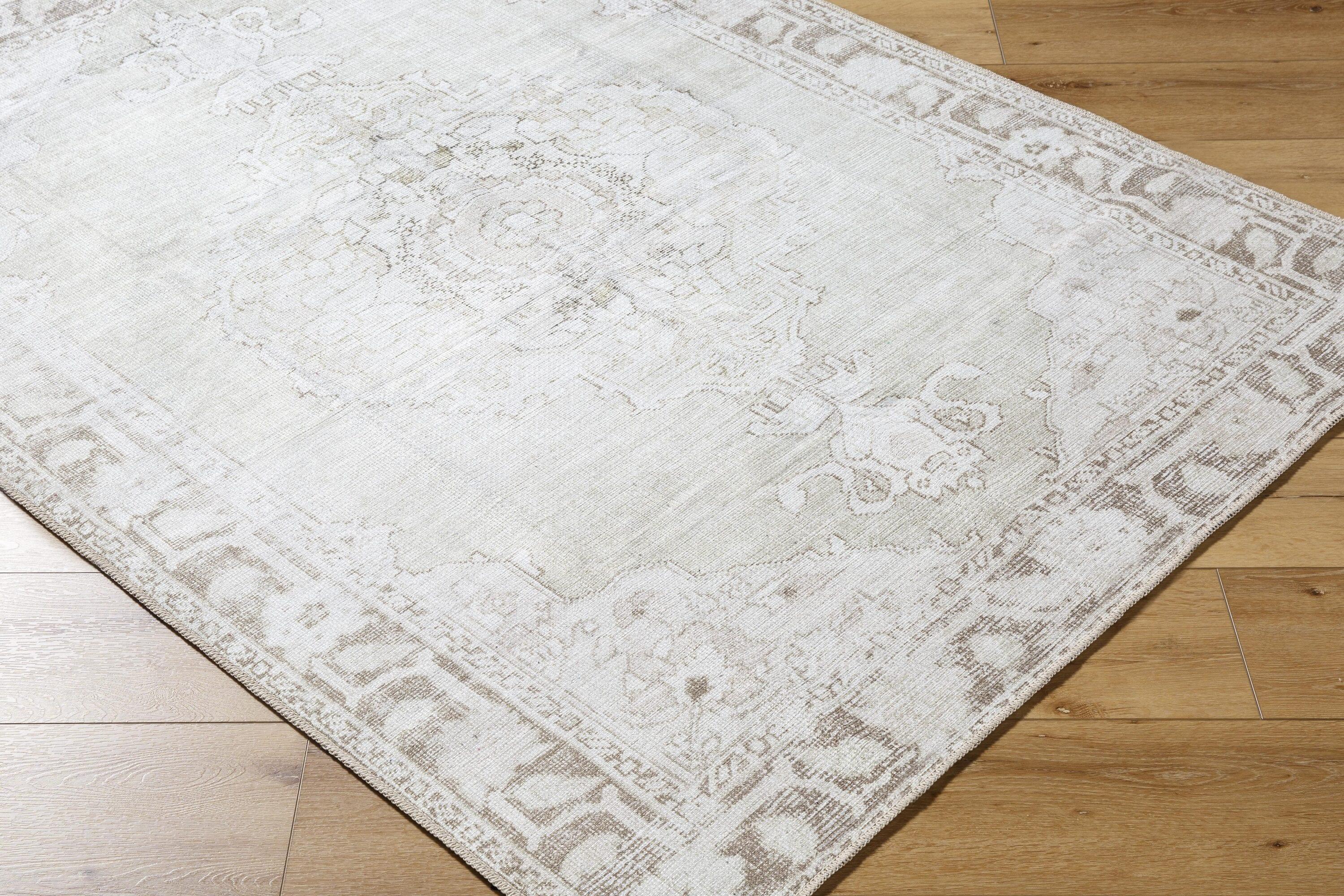 Our PNW Home x Livabliss Our PNW Home x Livabliss Machine Washable Oriental Boho Cream Light Brown Area Rug