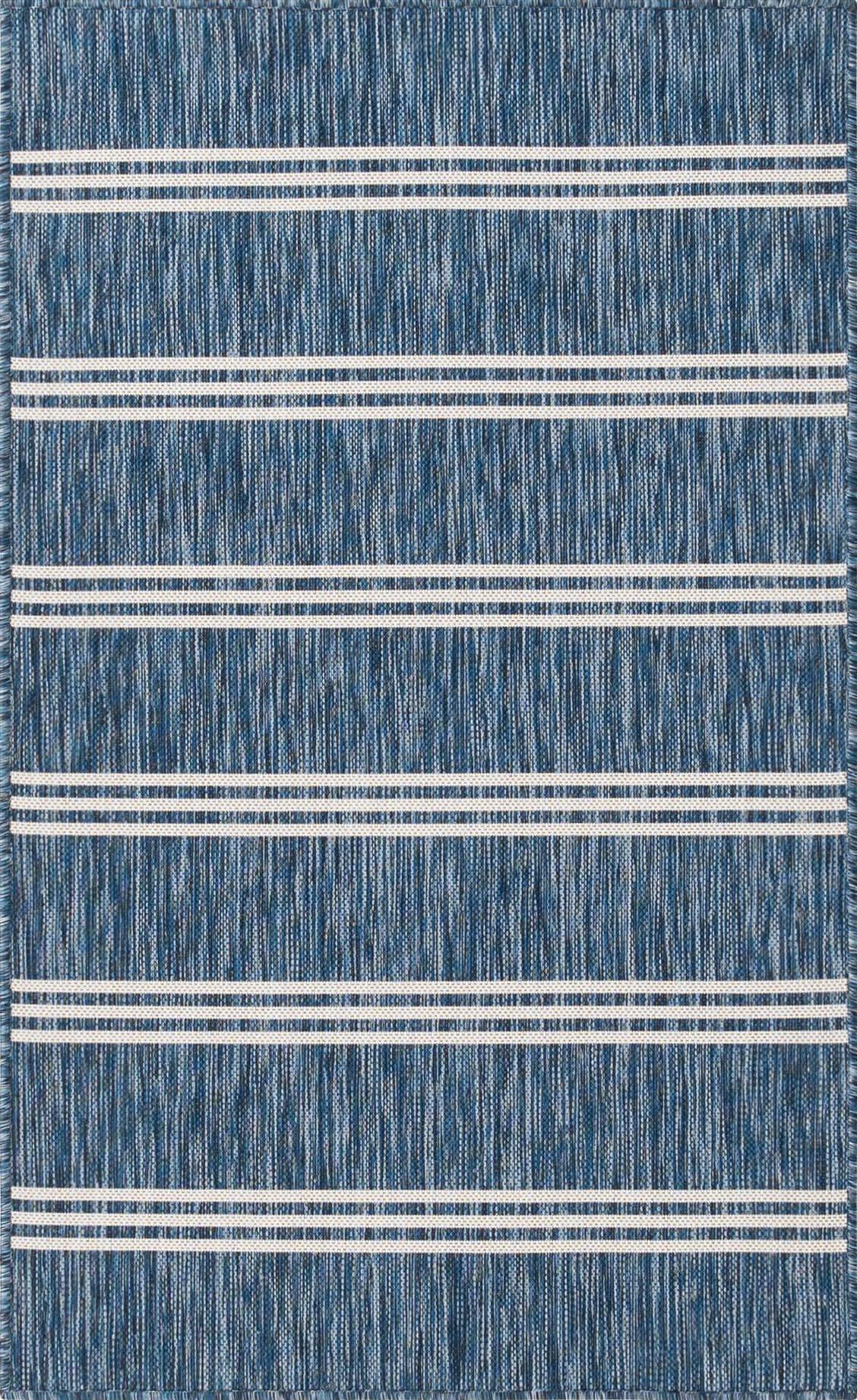 Jill Zarin Outdoor Collection Area Rug - Anguilla (3' 1" x 5' 3" Rectangle Blue/Ivory)
