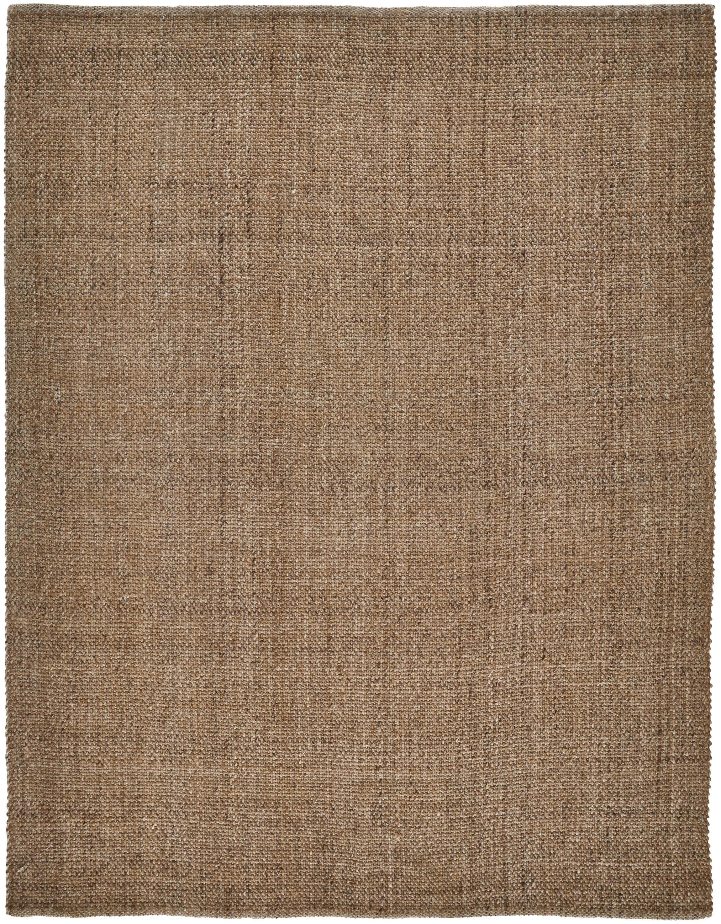 Tobacco Brown Handmade Synthetic 5' x 8' Easy-Care Area Rug
