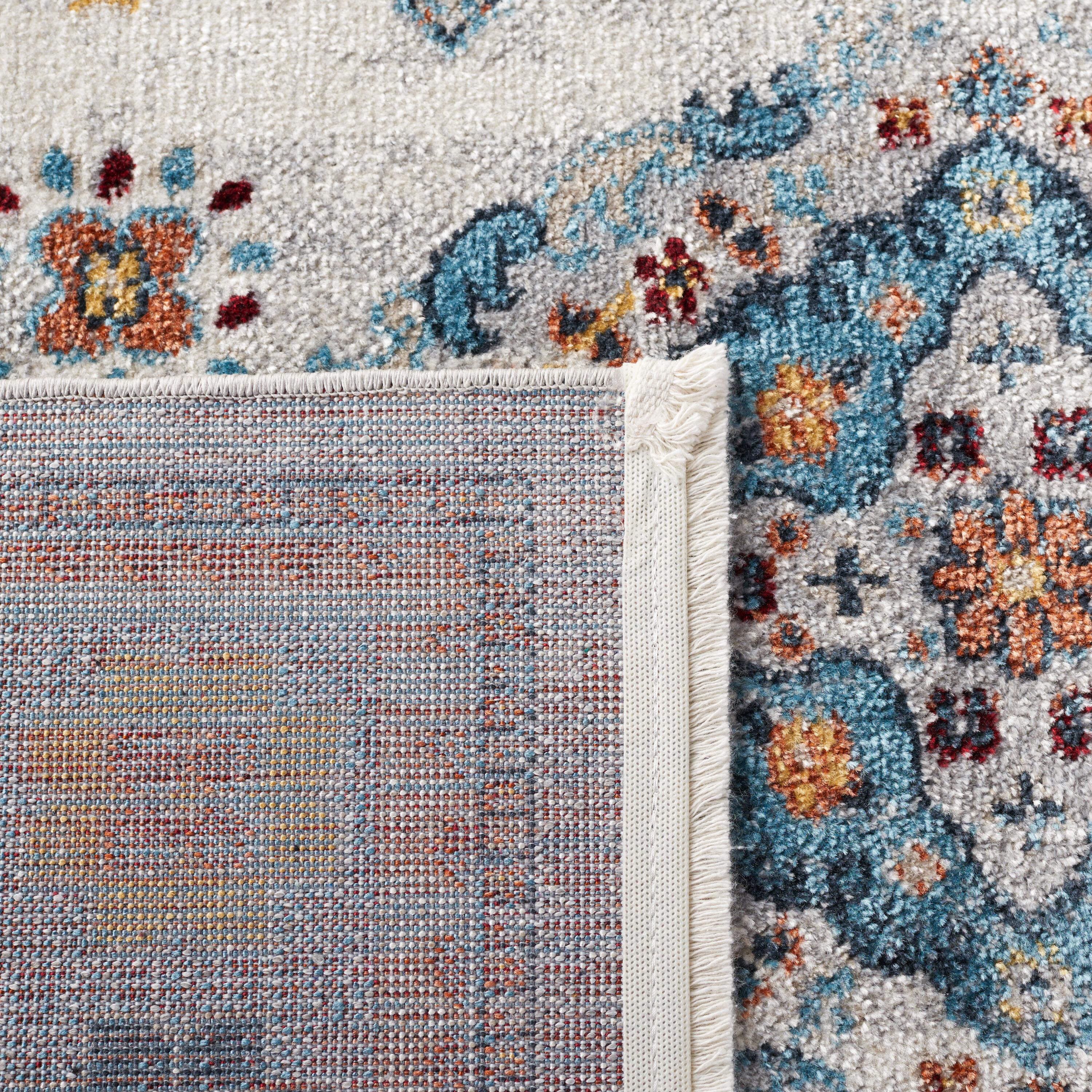 Bayside BAY106 Power Loomed Area Rug - Gray/Blue - 5'3"x7'6" - Safavieh.