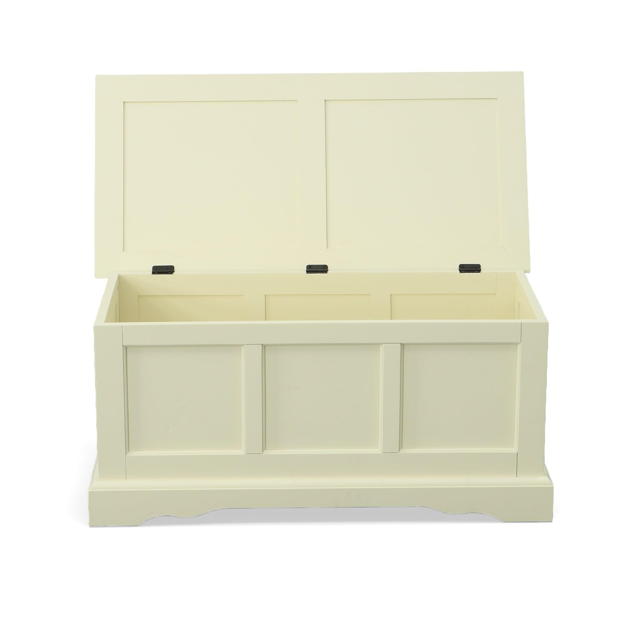Carolina Living Hayden Blanket Chest Antique Ivory: Adult Assembly, Wood Frame, 100 lb Capacity