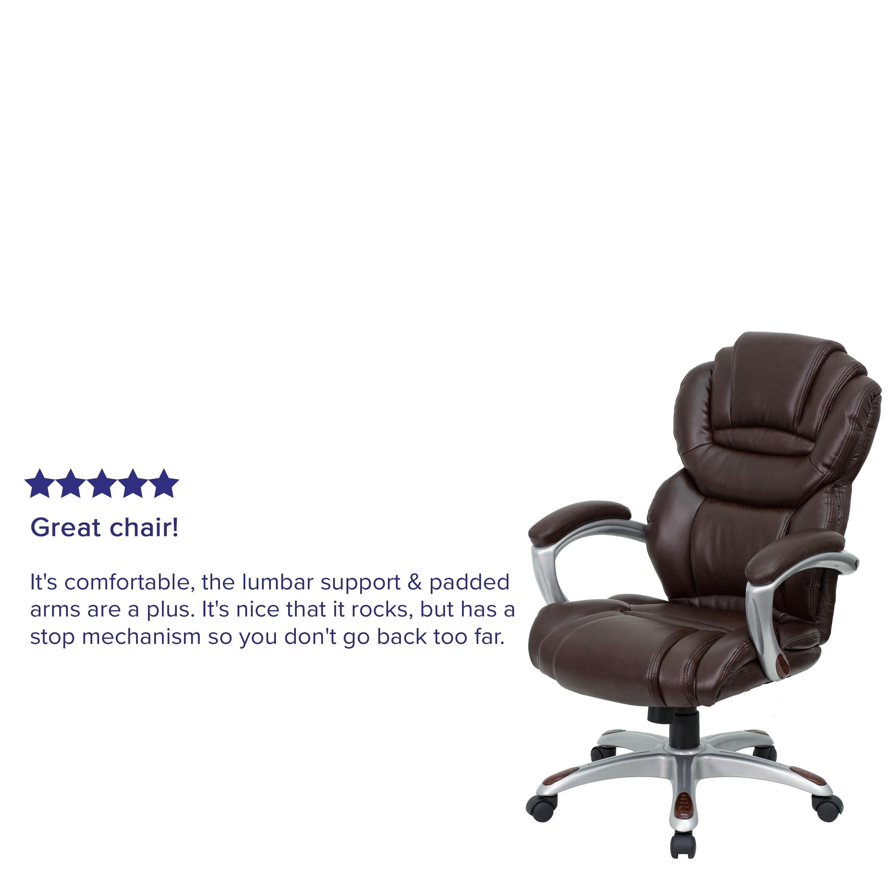 Flash Furniture High Back Executive Swivel Ergonomic Office Chair with Accent Layered Seat
