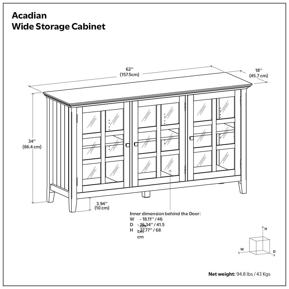 Acadian Wide Storage Cabinet
