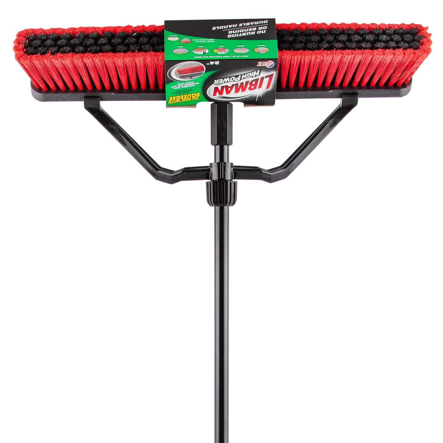 Libman 24" Black and Red Multi-Surface Industrial Push Broom
