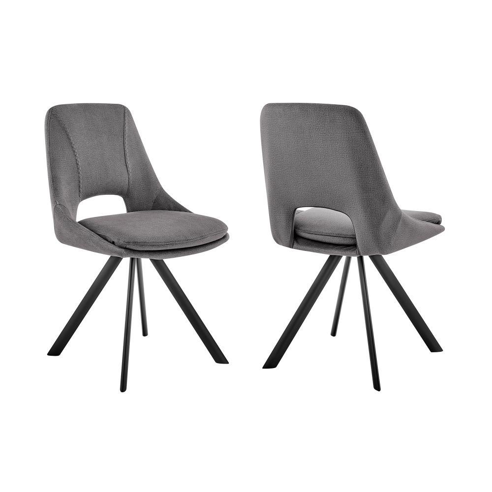 Set of 2 Lexi Velvet Finish Dining Chairs - Armen Living